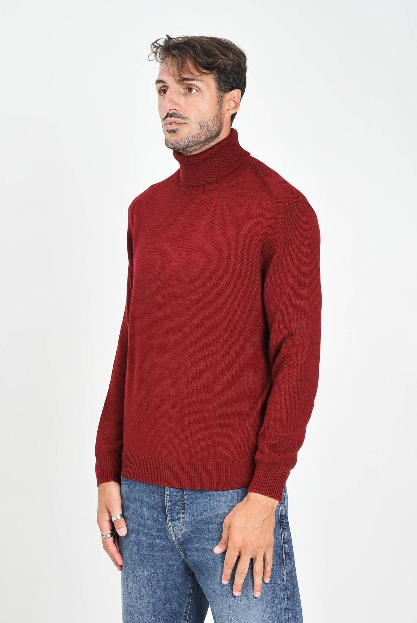 ARMANI EXCHANGE Maglione a collo alto bordeaux da uomo XM001917AF14008 O5003 ARMANI EXCHANGE