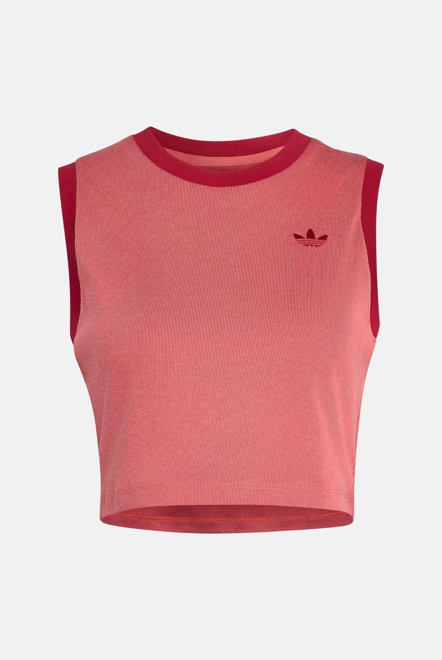 ADIDAS ORIGINALS Top cropped Heather Tank Team Victory Red Preloved Scarlet rosso da donna KS9954 . ADIDAS ORIGINALS
