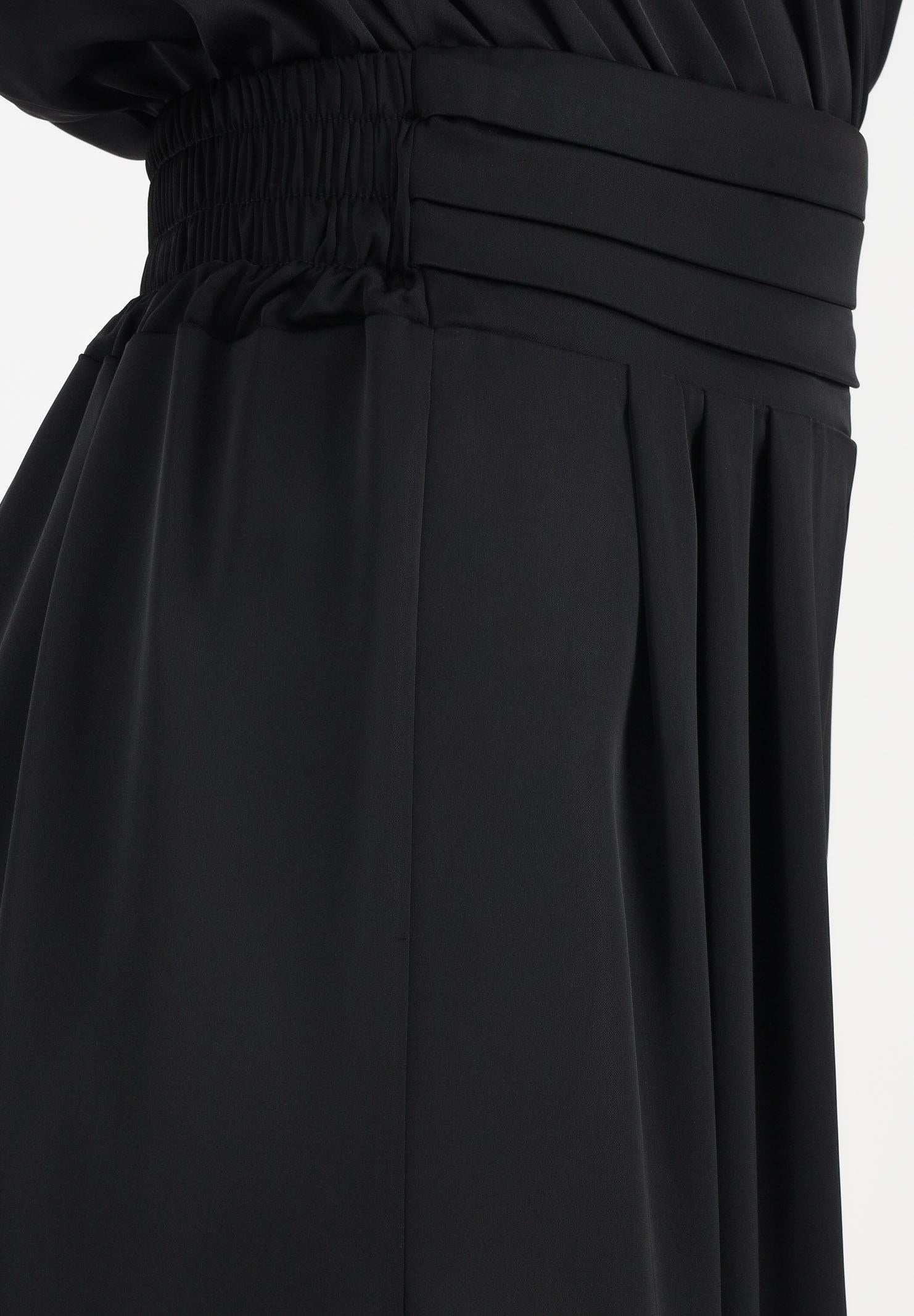 SHIT Pantalone elegante a palazzo nero da donna SH26048 NE SHIT