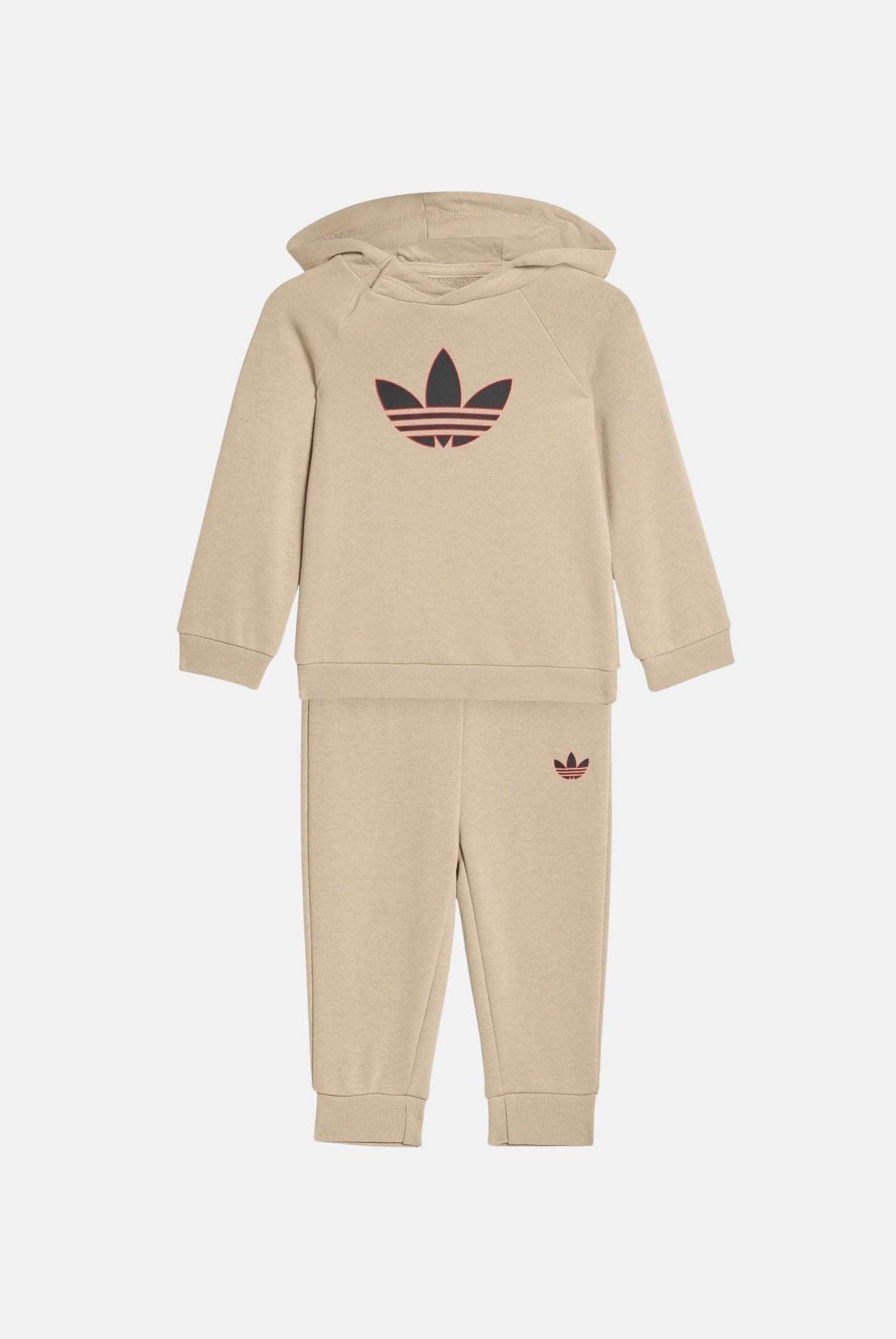 ADIDAS ORIGINALS Tuta GRAPHIC TREFOIL beige da neonato KD3163 . ADIDAS ORIGINALS