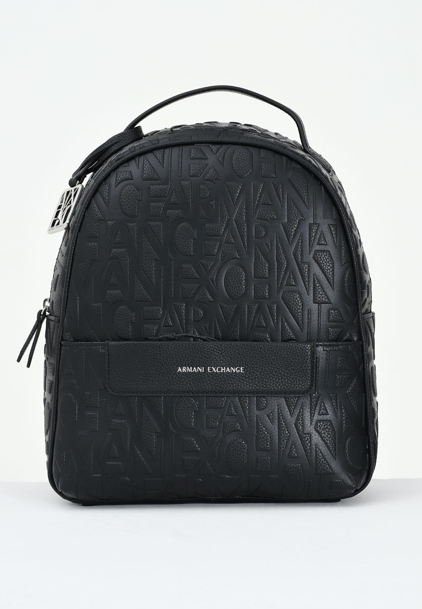 ARMANI EXCHANGE Zaino nero da donna con logo all-over XW002234AF15774 UC001 ARMANI EXCHANGE