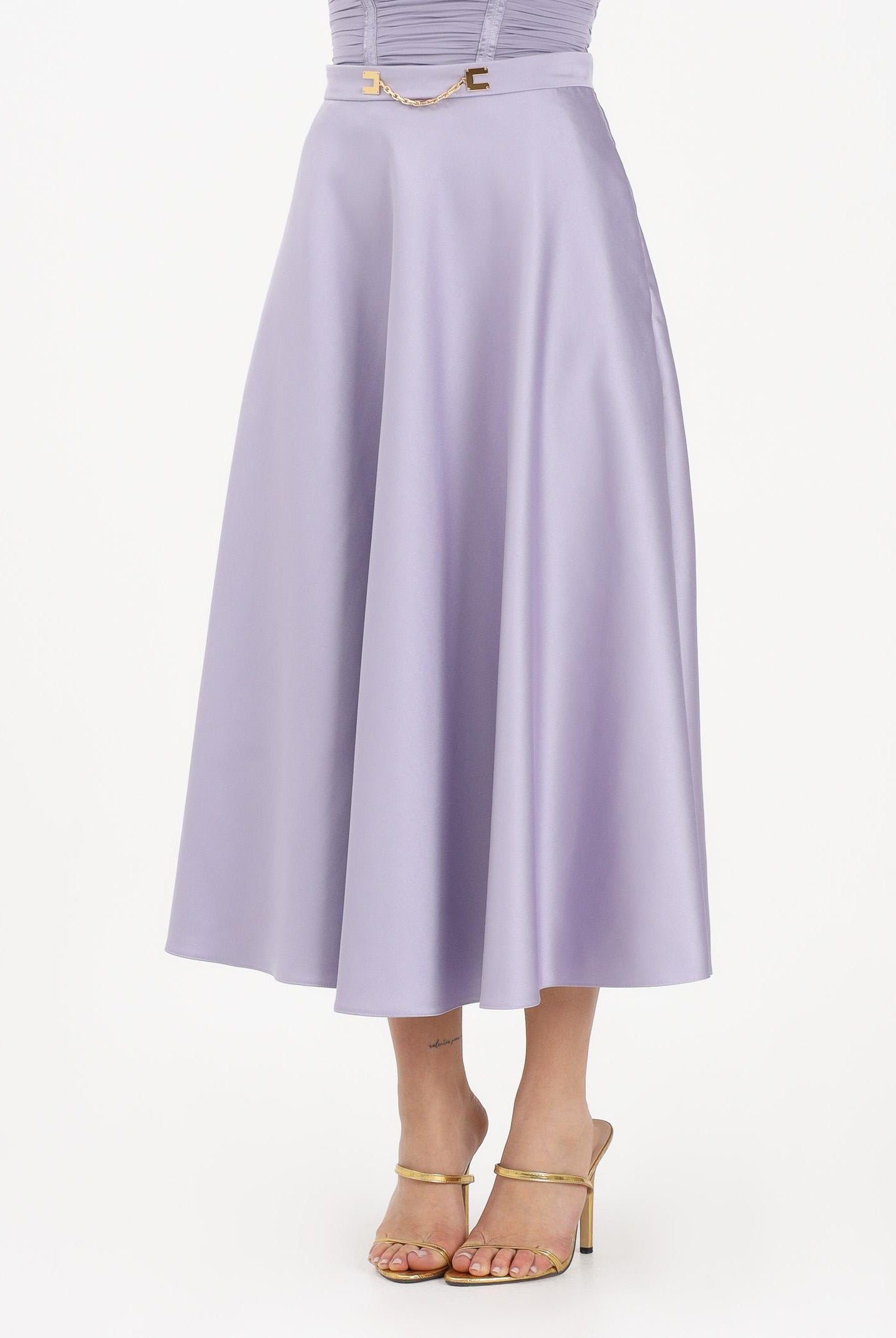 ELISABETTA FRANCHI Gonna midi lilla da donna GO15661E2 EV7 ELISABETTA FRANCHI