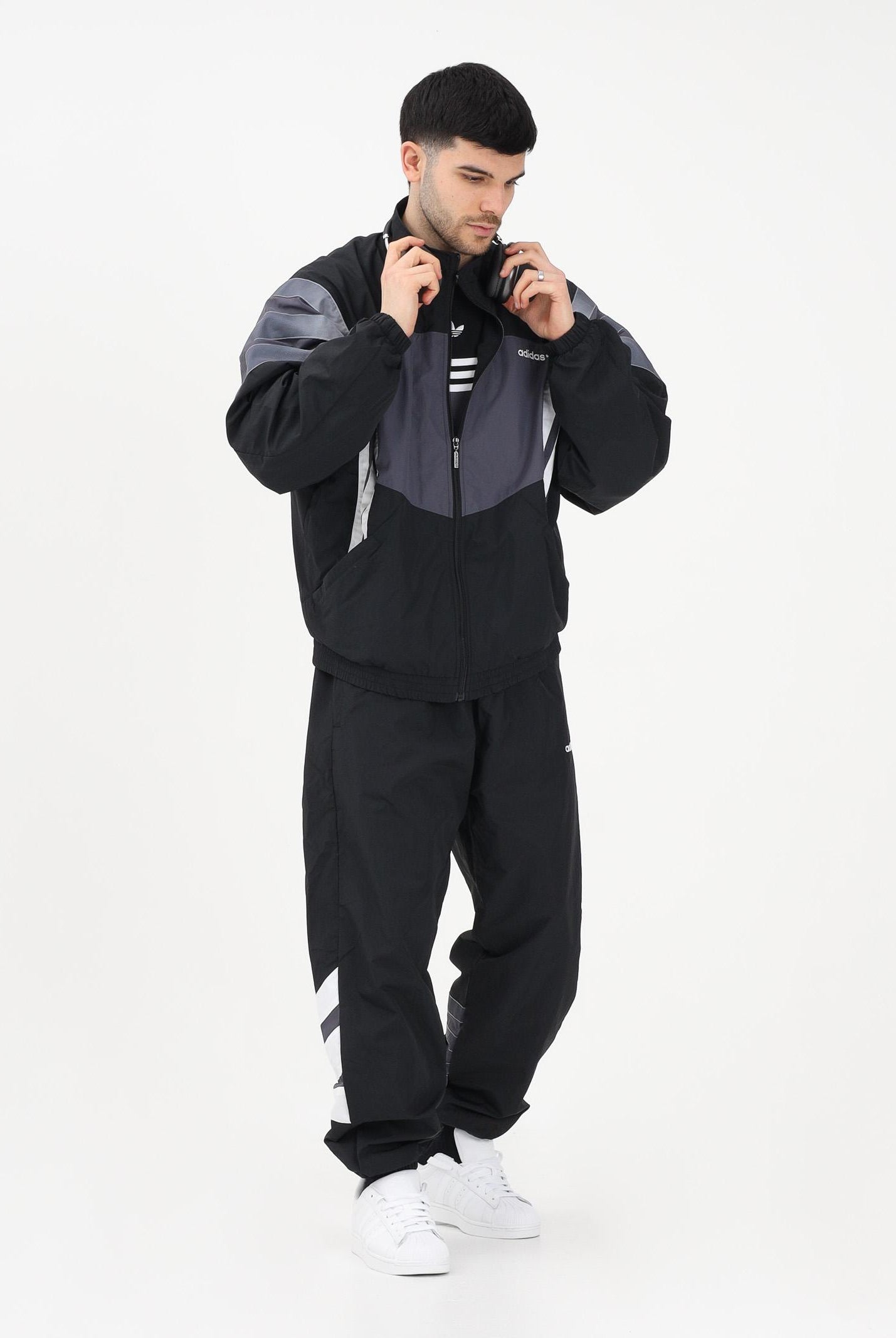 ADIDAS ORIGINALS Pantalone sportivo SANTIAGO nero da uomo KE3430 . ADIDAS ORIGINALS