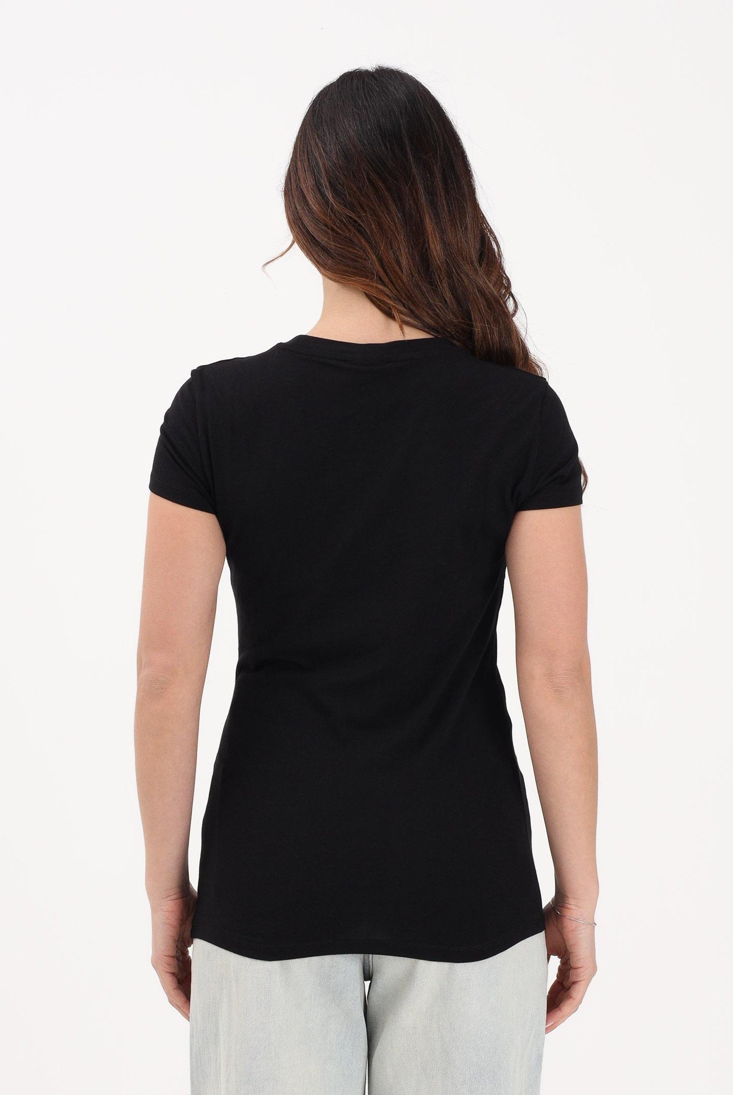 ARMANI EXCHANGE T-shirt a manica corta nera da donna con logo XW001837AF16294 UC001 ARMANI EXCHANGE