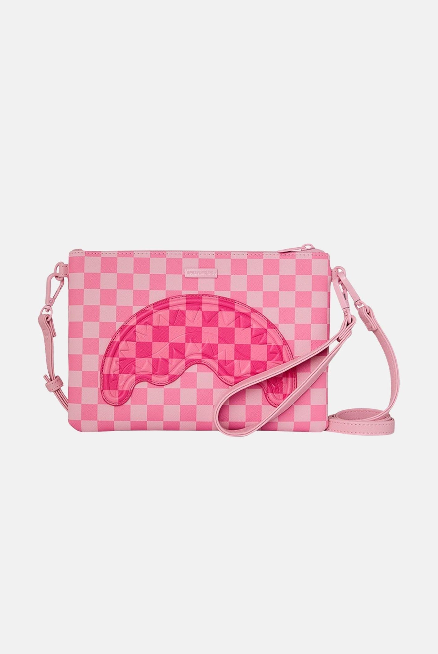 SPRAYGROUND Pochette Pink Sharks In Paris Patch rosa da donna 910B9014NSZ . SPRAYGROUND
