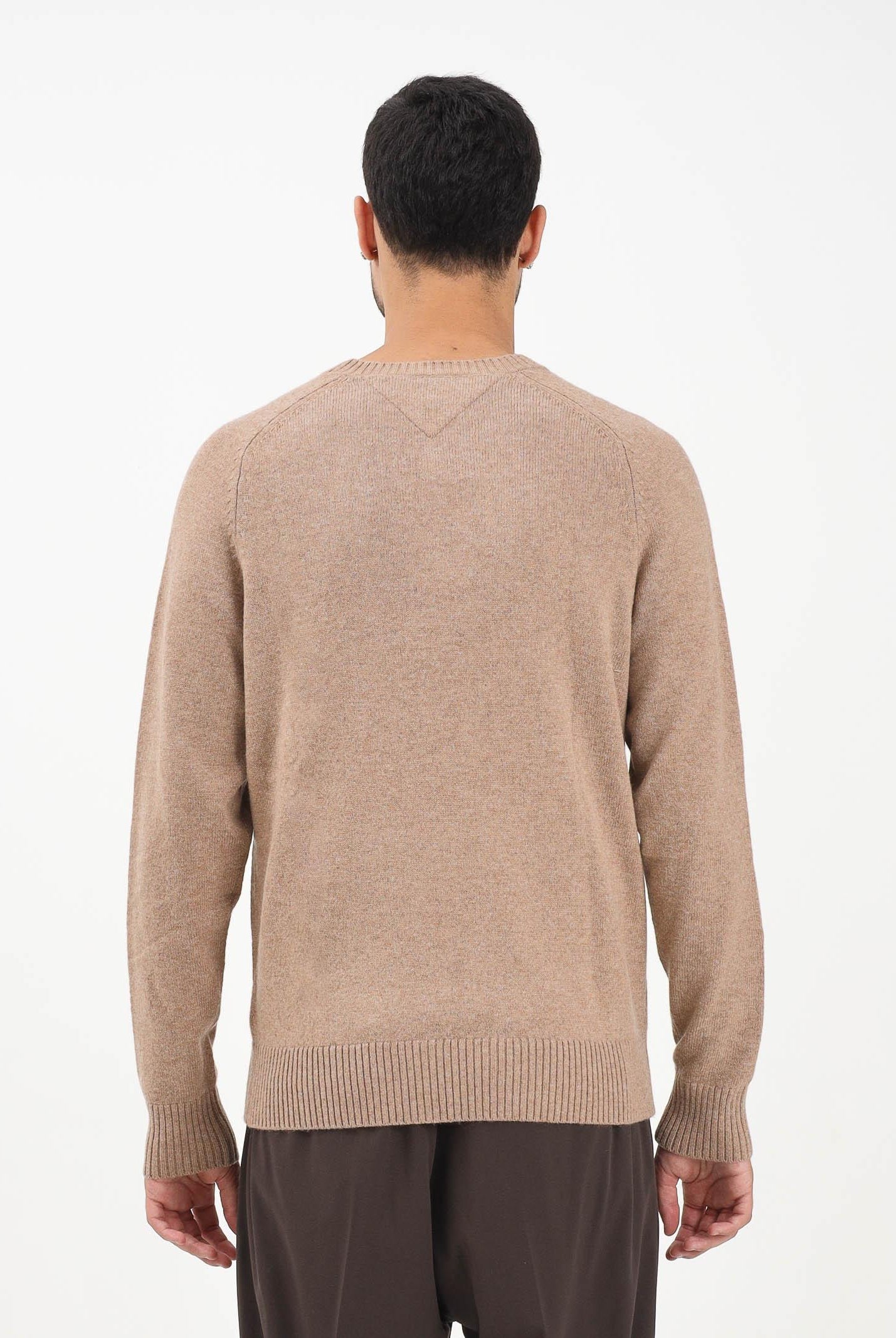 TOMMY HILFIGER Maglioncino girocollo beige da uomo MW0MW36535RFG . TOMMY HILFIGER