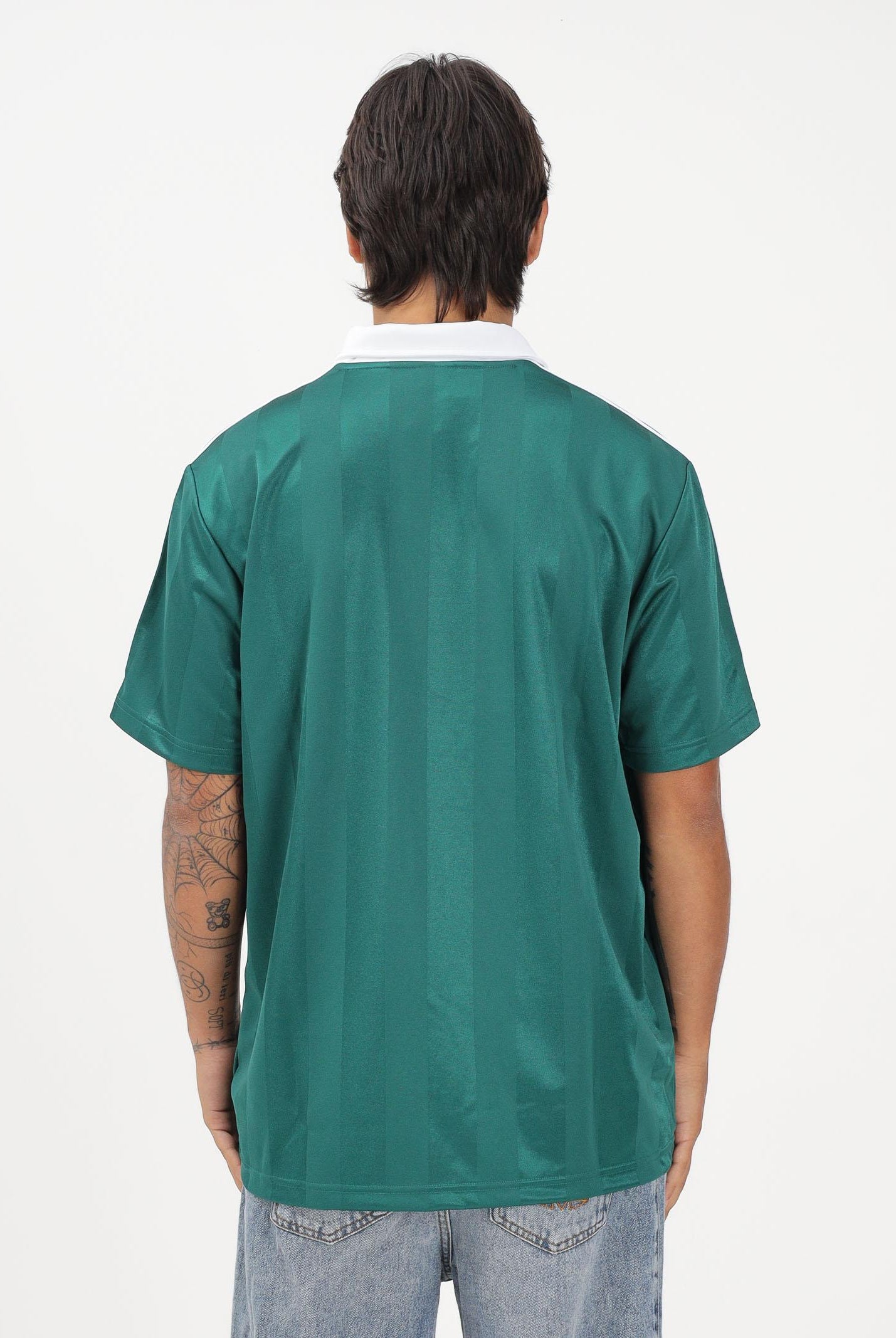 ADIDAS ORIGINALS Polo a manica corta Archive Collar Engineered Jersey verde per uomo e donna KE3582 . ADIDAS ORIGINALS