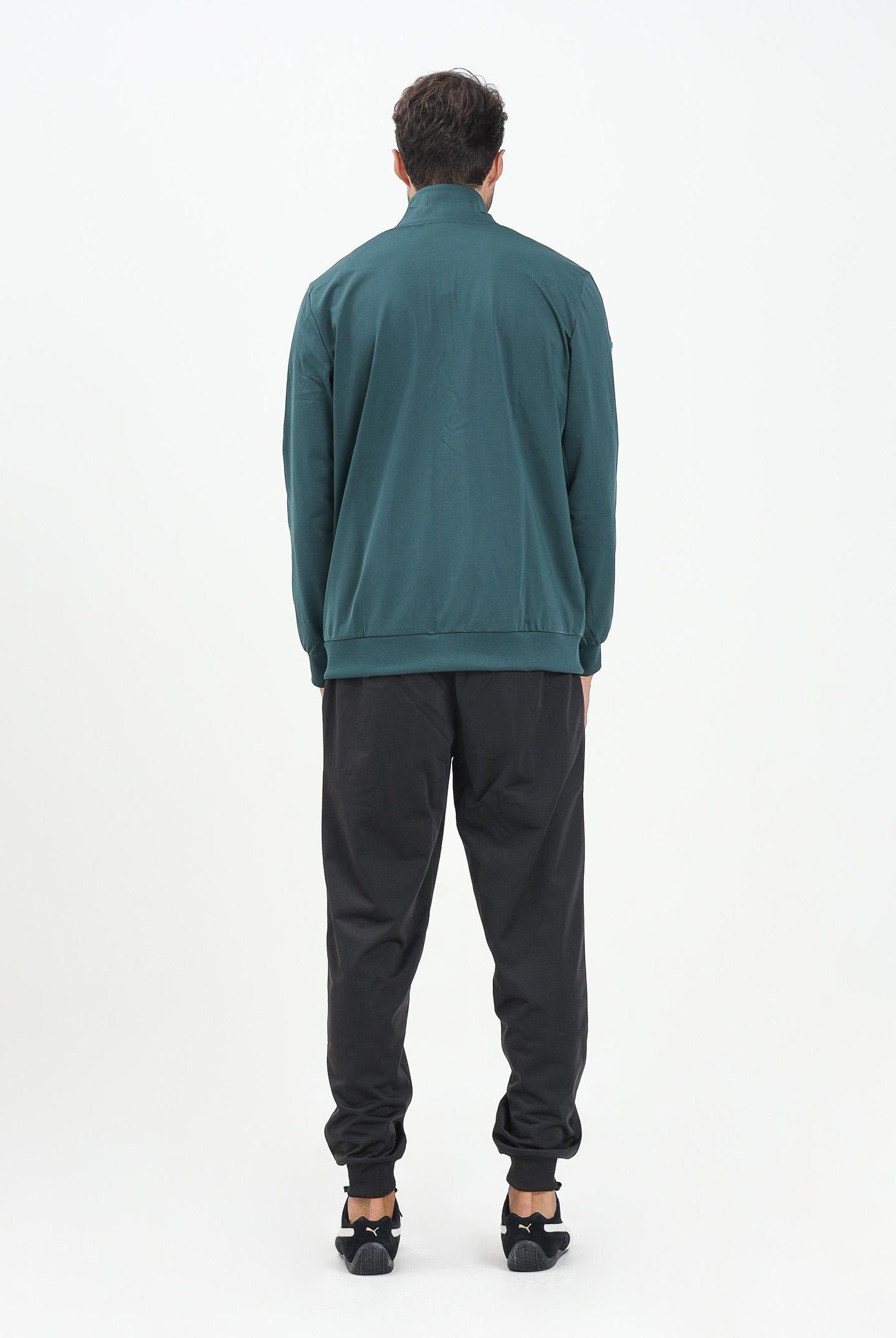 PUMA Tuta Poly Tape verde e nera da uomo 684853 75 PUMA