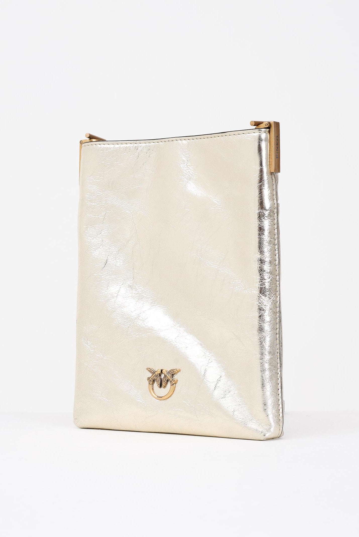 PINKO Borsa a tracolla oro da donna dalla forma a secchiello 105352A2OT ZZLQ PINKO