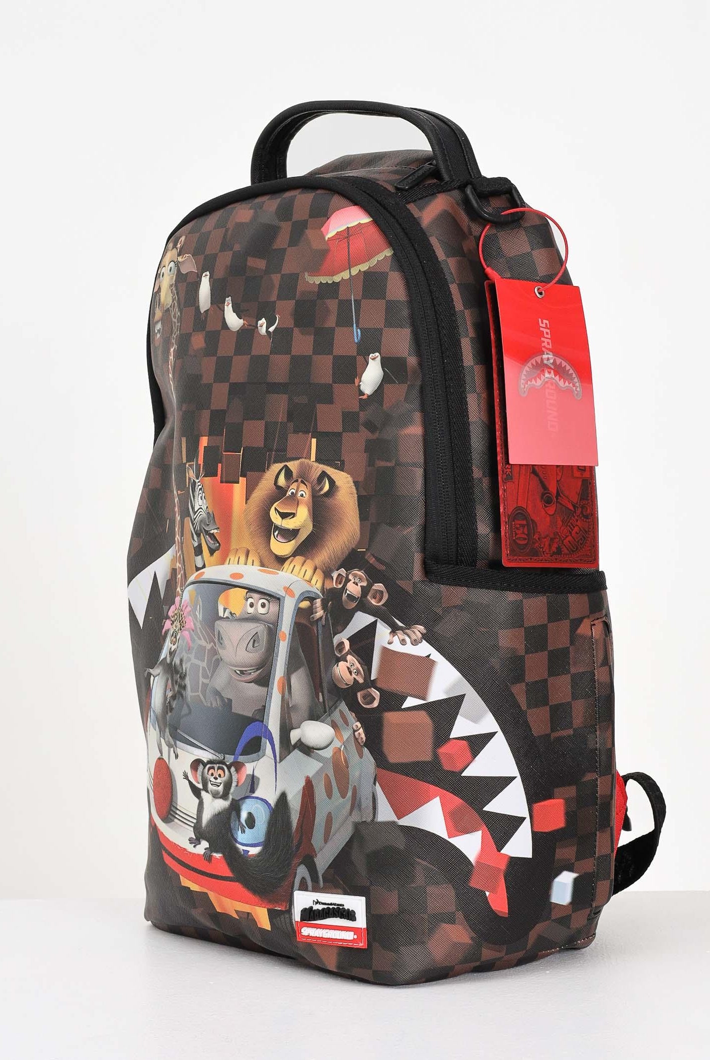 SPRAYGROUND Zaino MADAGASCAR CHECKER SMASH DLXSV marrone per uomo e donna 910B7681NSZ SPRAYGROUND