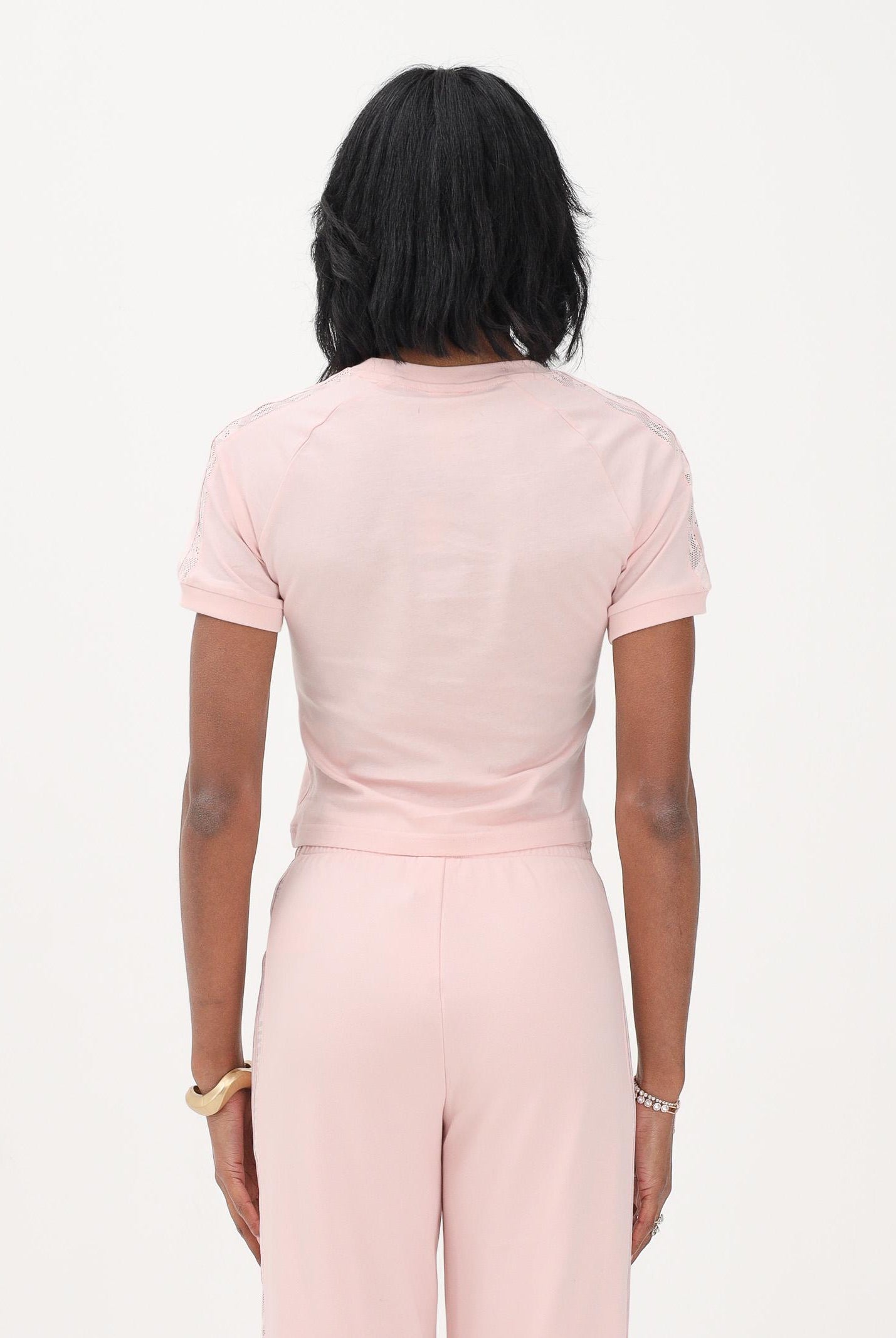 ADIDAS ORIGINALS T-shirt a manica corta LACE CALI rosa da donna KC6452 . ADIDAS ORIGINALS