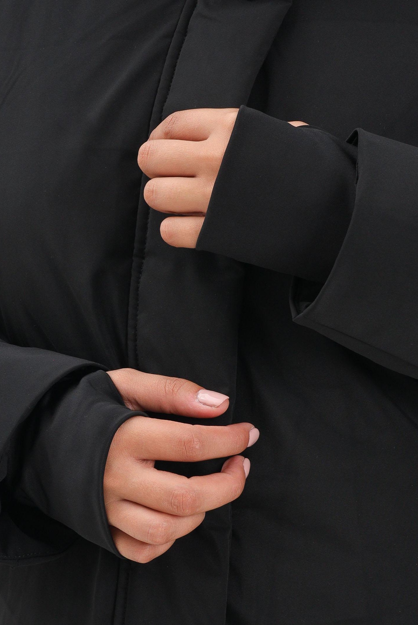 BOMBOOGIE Piumino lungo bio-materica nero da donna CW9146FPX5 90 BOMBOOGIE