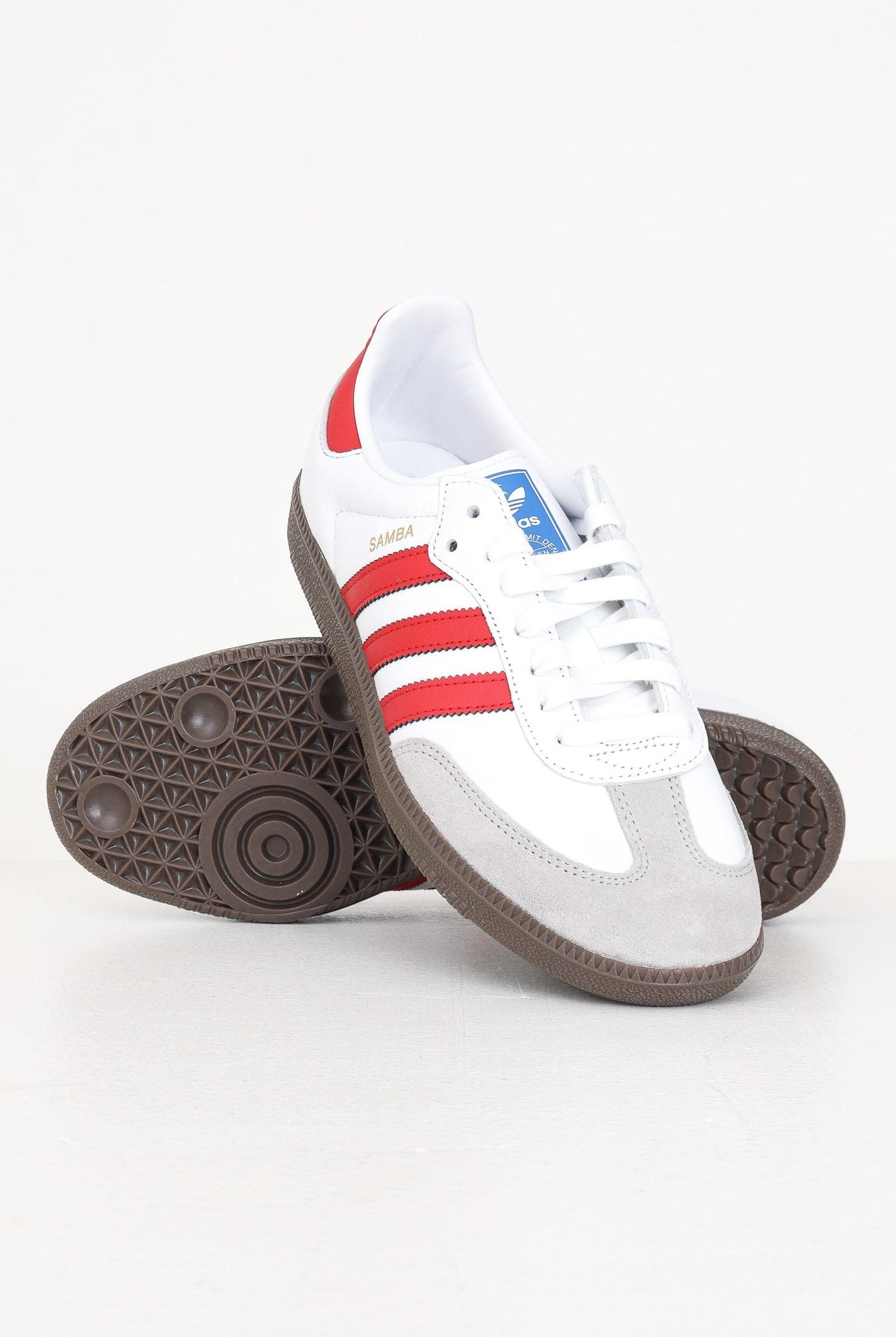 ADIDAS ORIGINALS Sneakers Samba OG bianche e rosse per uomo e donna IG1025 ADIDAS ORIGINALS