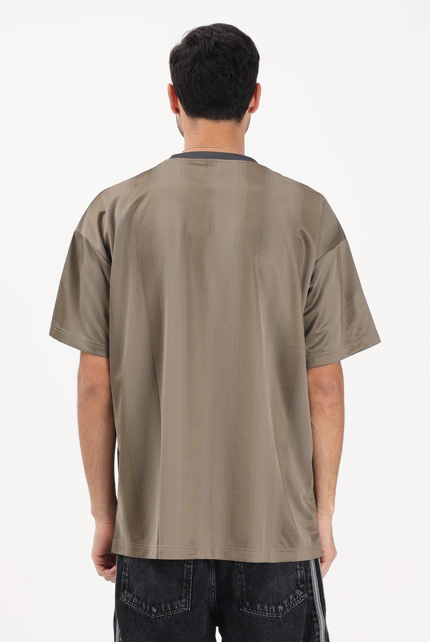 ADIDAS ORIGINALS T-shirt a manica corta adidas Adicolor jacquard verde militare da uomo KD5832 . ADIDAS ORIGINALS