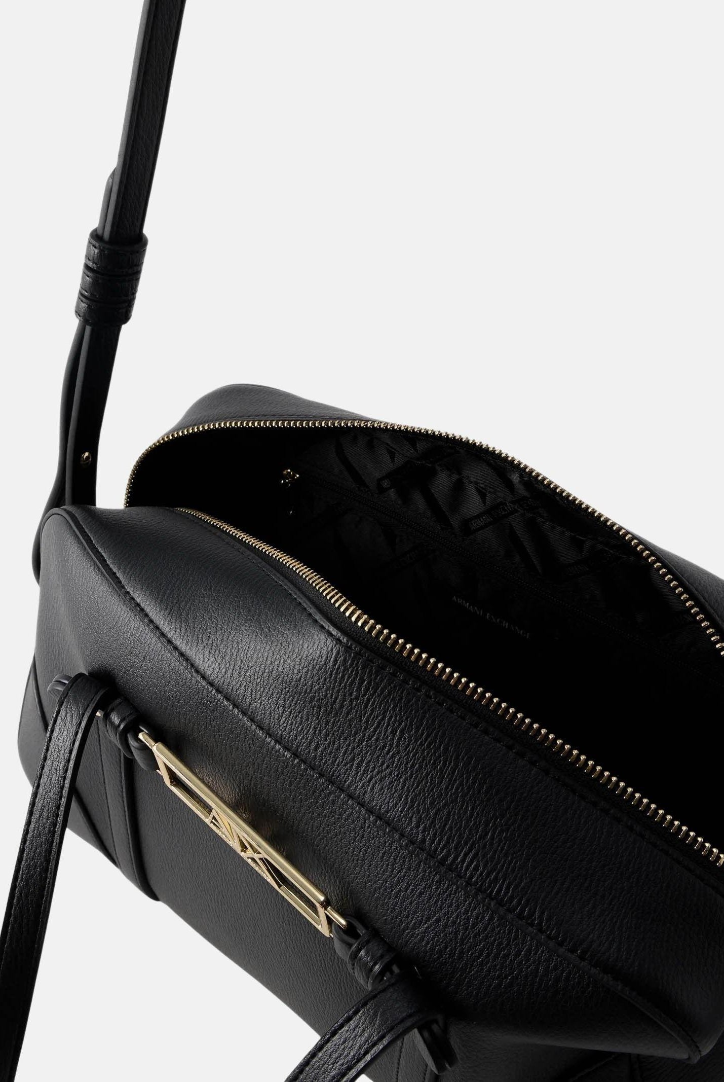 ARMANI EXCHANGE Borsa a mano nera da donna con fibbia logo XW002610AF15632 UC010 ARMANI EXCHANGE