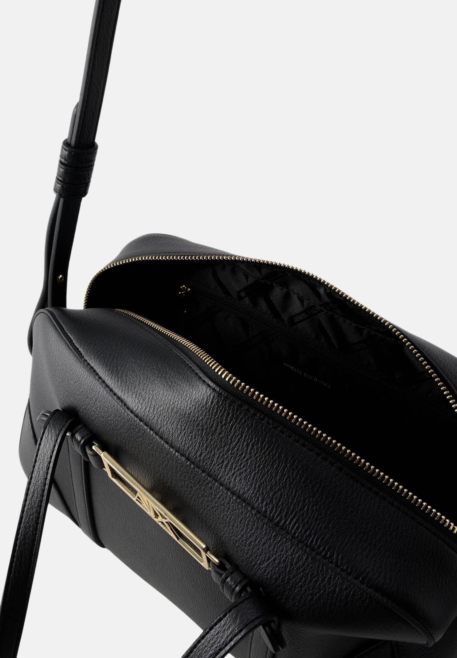 ARMANI EXCHANGE Borsa a mano nera da donna con fibbia logo XW002610AF15632 UC010 ARMANI EXCHANGE