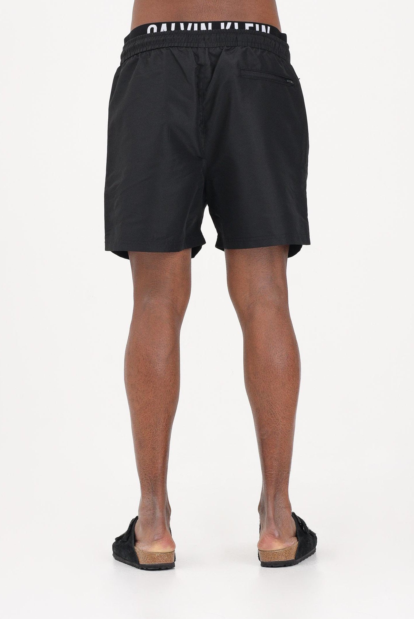 CALVIN KLEIN Shorts mare nero da uomo con elastico logato LV00N61015 UB1 CALVIN KLEIN