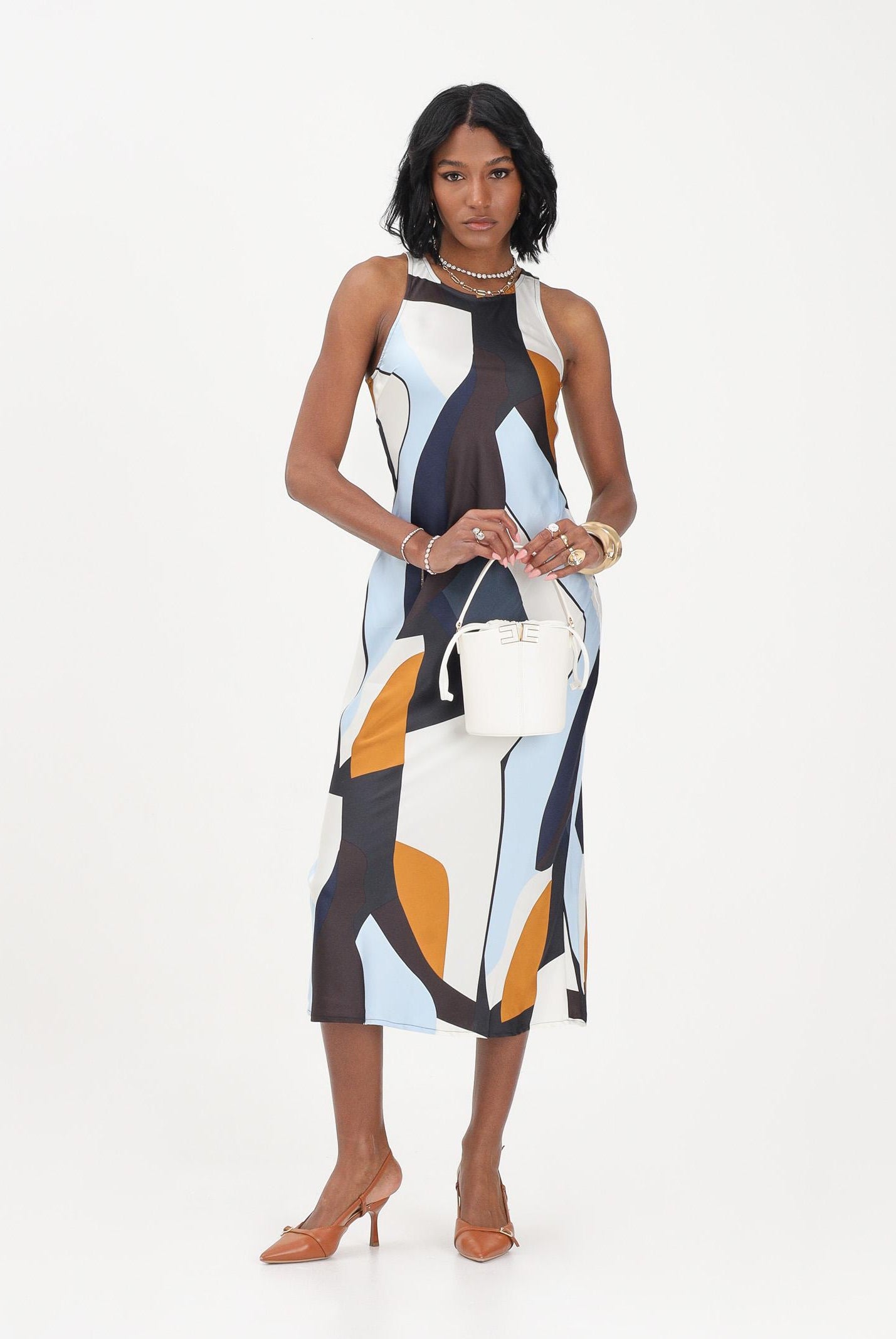 ONLY Abito midi multicolore da donna 15354751 NABL ONLY