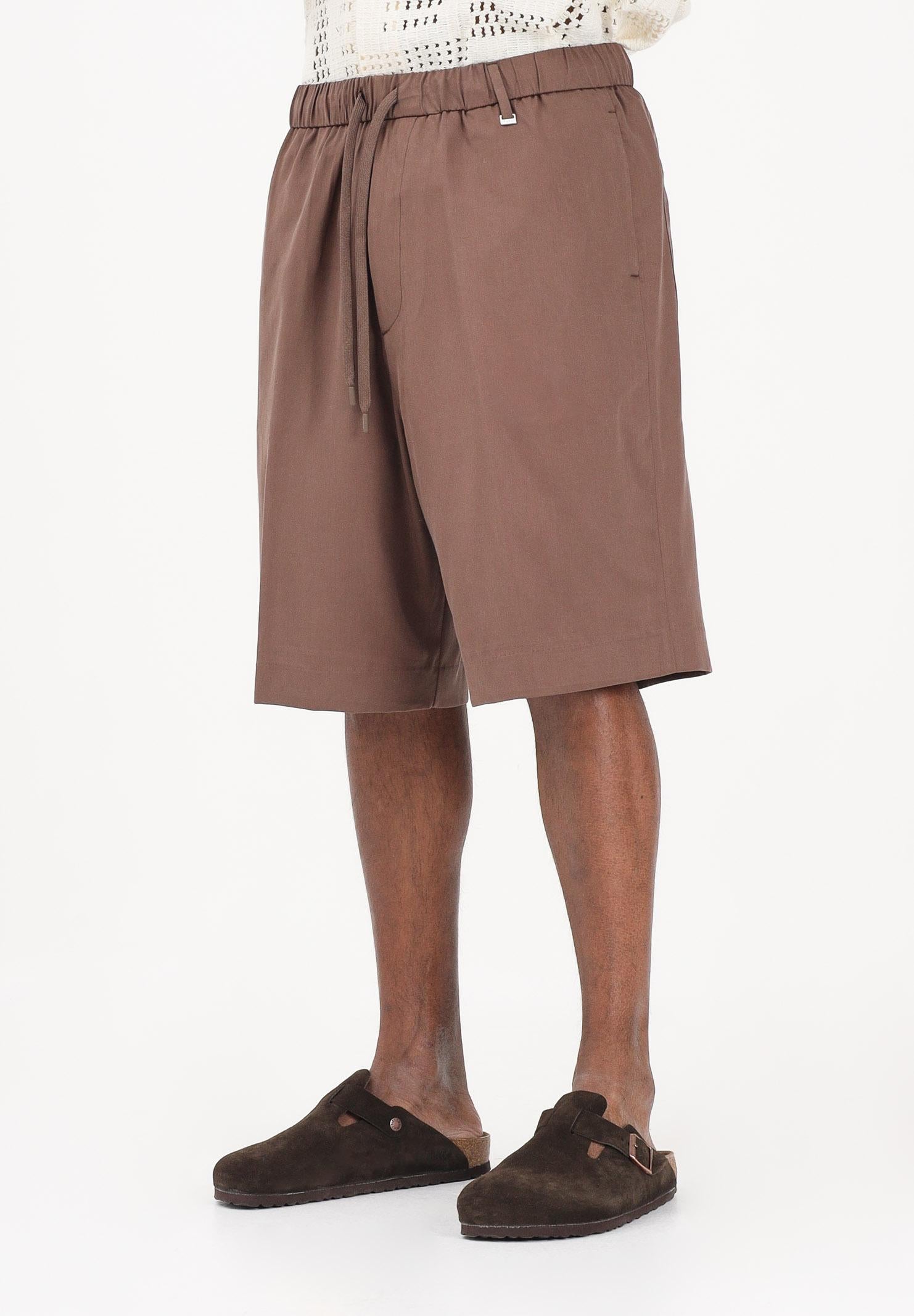 I'M BRIAN Shorts in lino marrone da uomo BE3695 020 I'M BRIAN