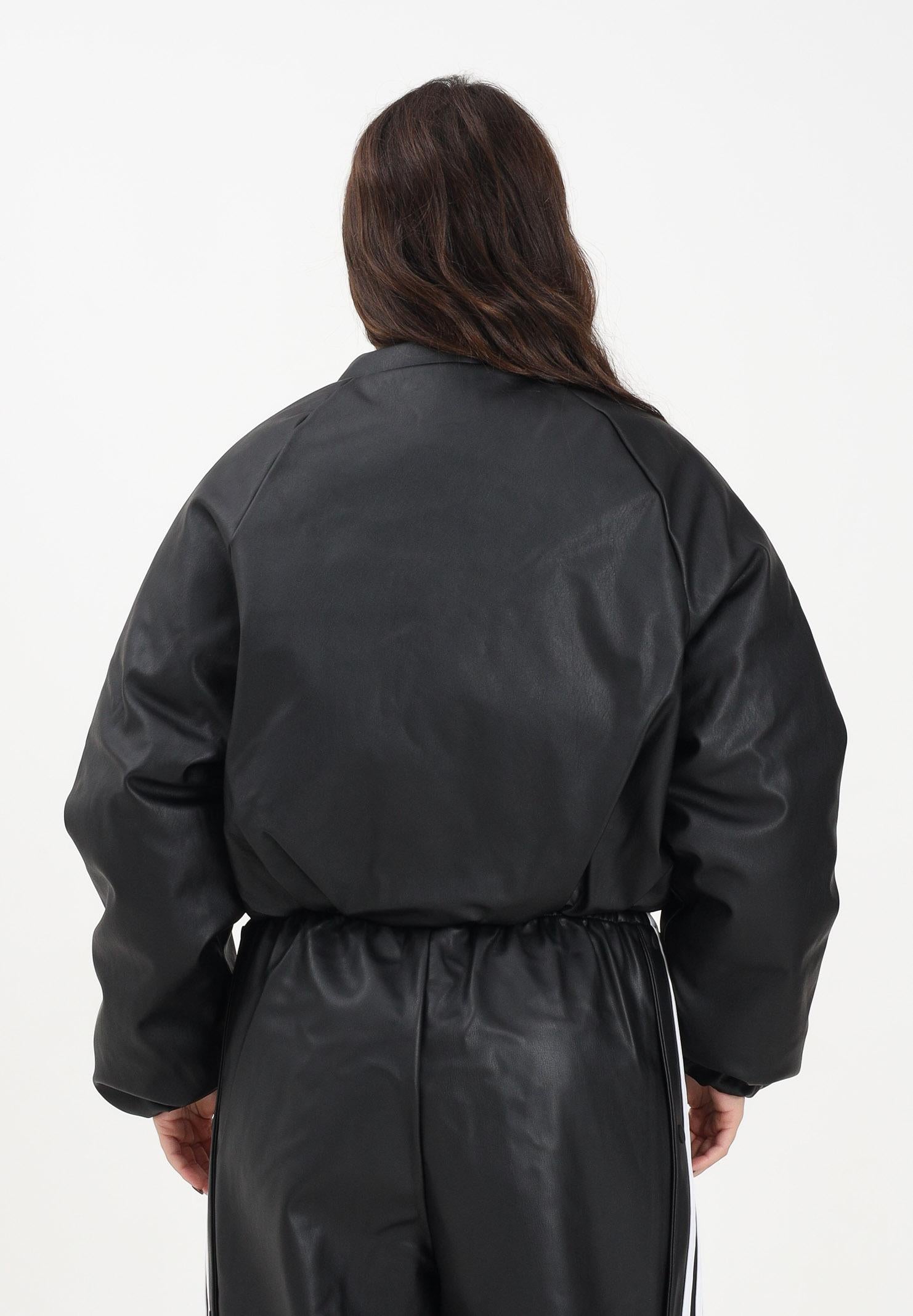 ADIDAS ORIGINALS Bomber Pleather Bomber Synthetic Down nero da donna JX5332 . ADIDAS ORIGINALS