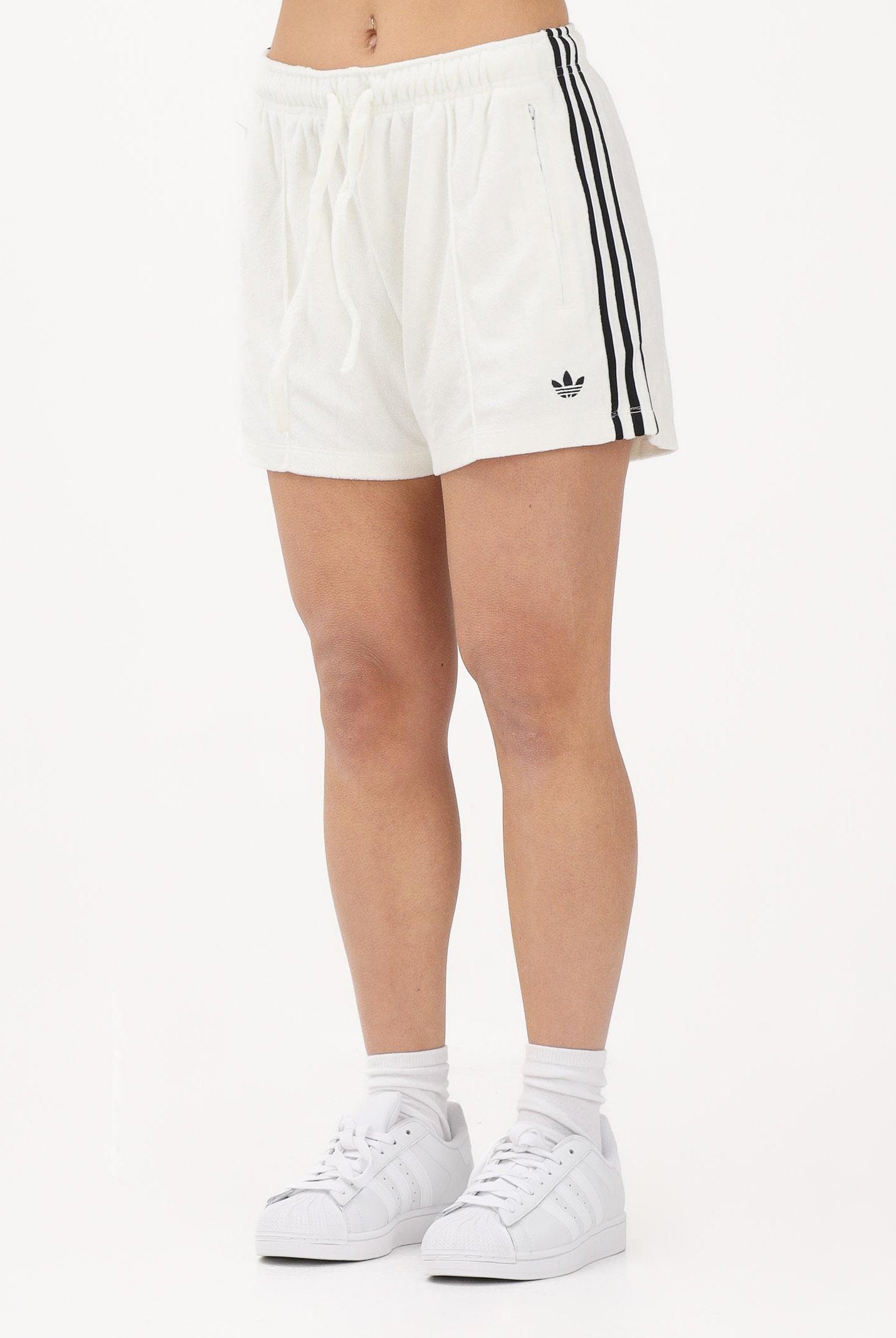 ADIDAS ORIGINALS Shorts sportivo Terry Towel Firebird bianco da donna KD1397 . ADIDAS ORIGINALS