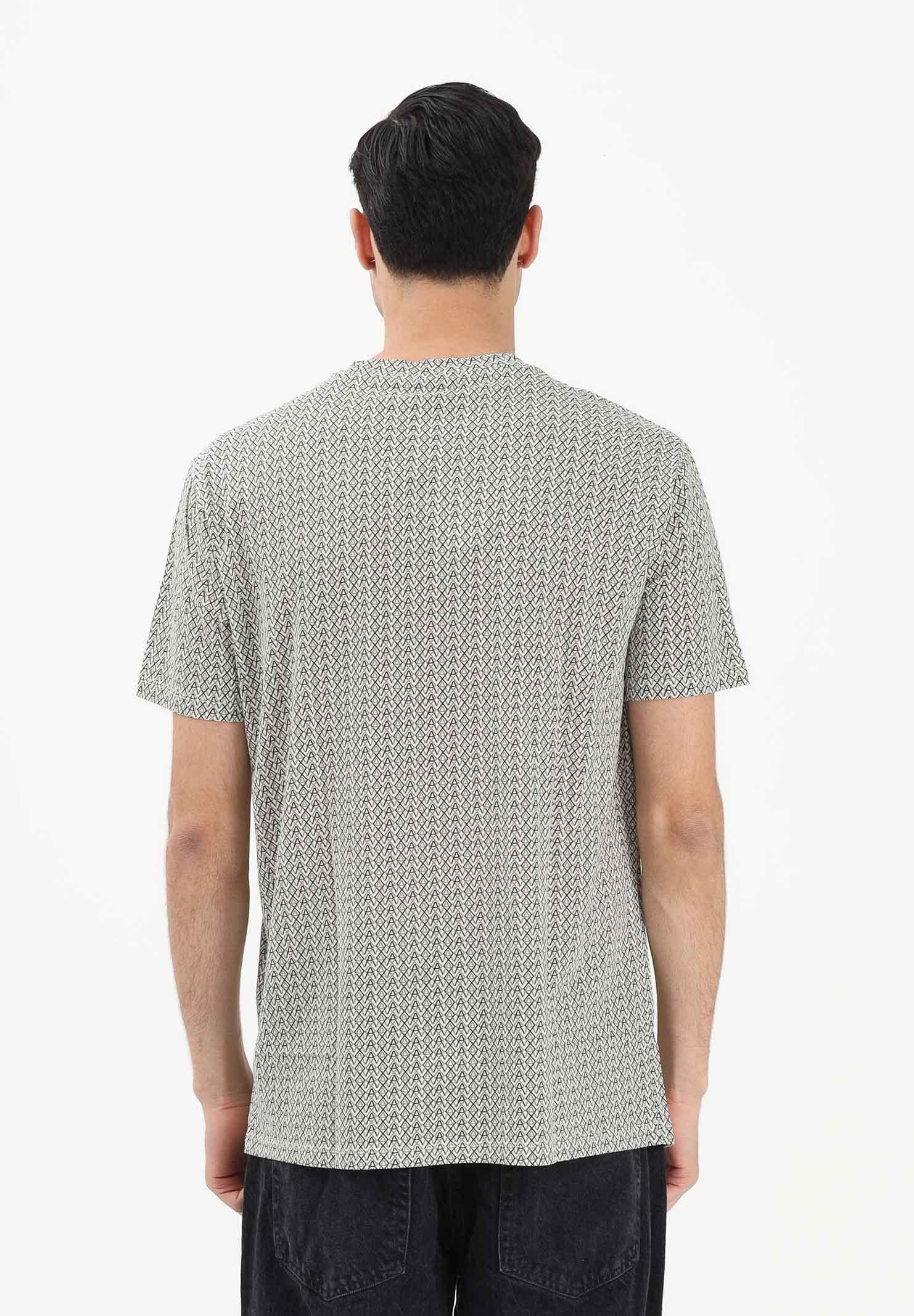 ARMANI EXCHANGE T-shirt a manica corta bianca da uomo con fantasia logo all-over XM001798AF10356 F0143 ARMANI EXCHANGE