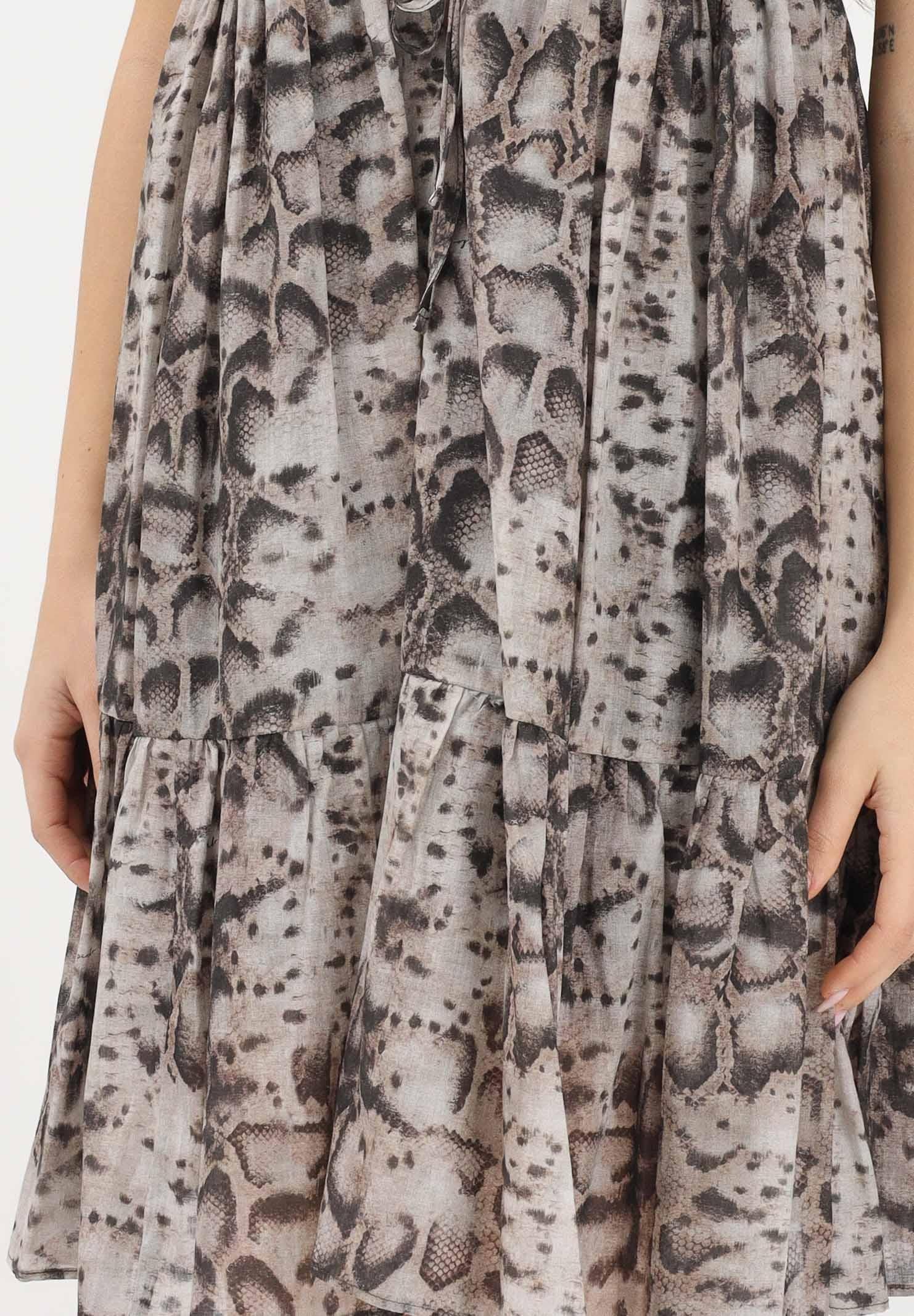 PINKO Abito corto beige da donna con stampa snake 106917A3AP CZ9 PINKO