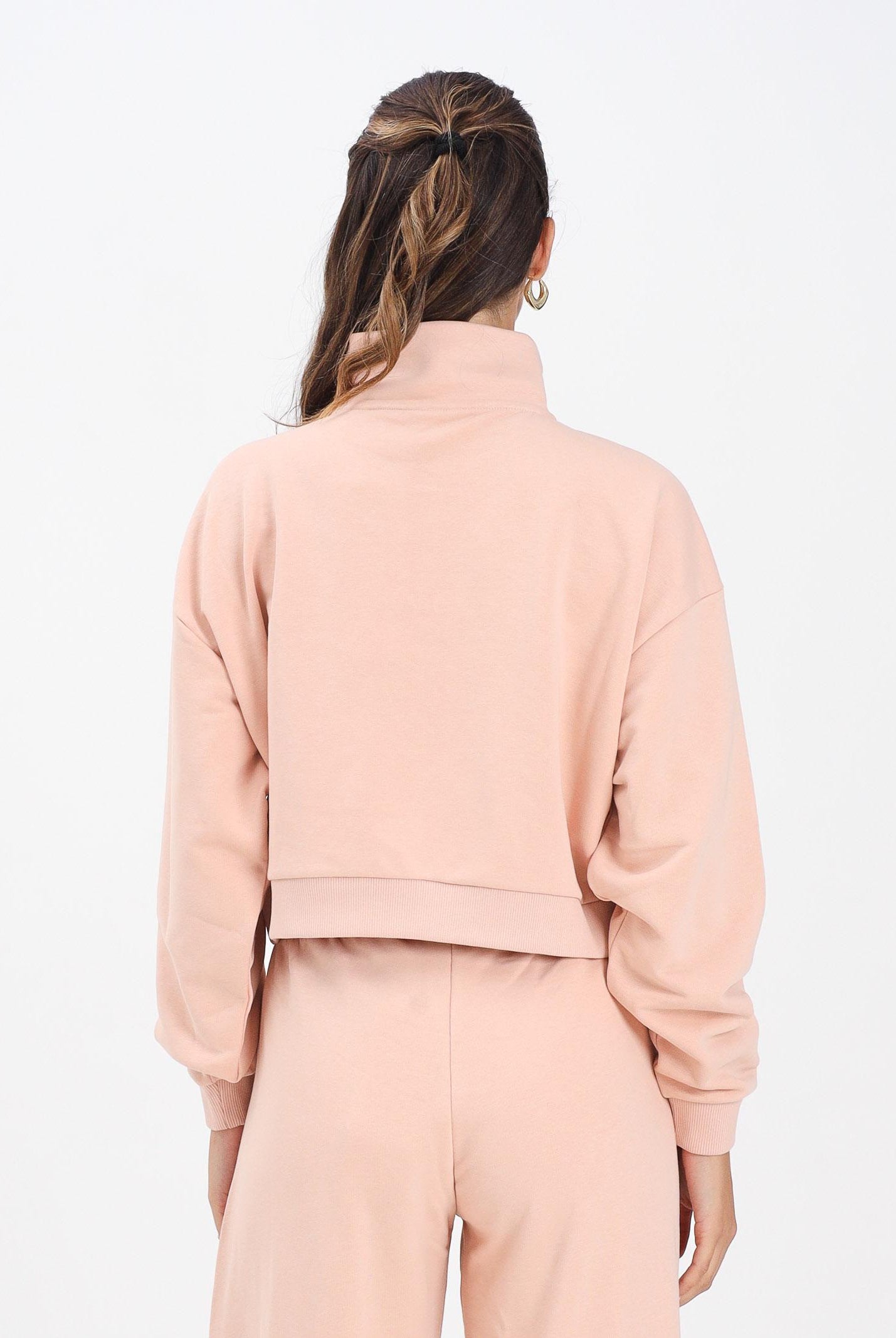 NEW ERA Felpa mezza zip New York Yankees MLB Tonal rosa da donna 60684430 . NEW ERA