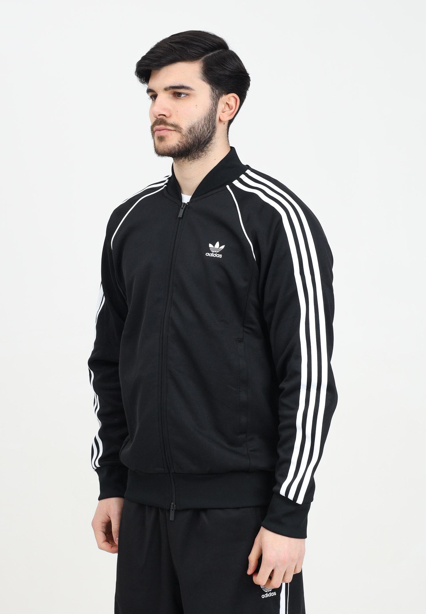 ADIDAS ORIGINALS Felpa con zip Adicolor Classics SST nera da uomo IM4545 . ADIDAS ORIGINALS