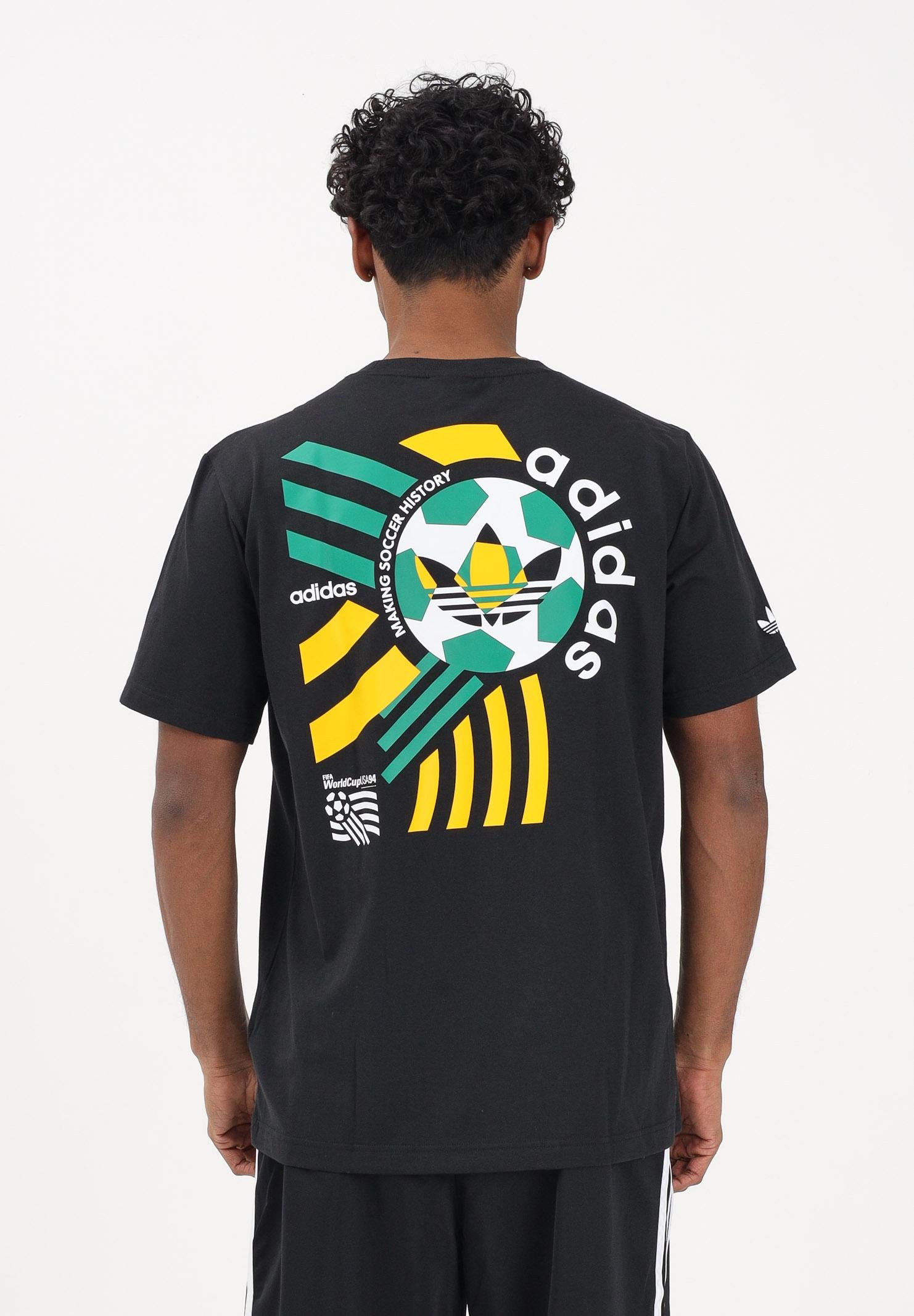 ADIDAS ORIGINALS T-shirt a manica corta Archive Football nera da uomo KC7906 . ADIDAS ORIGINALS