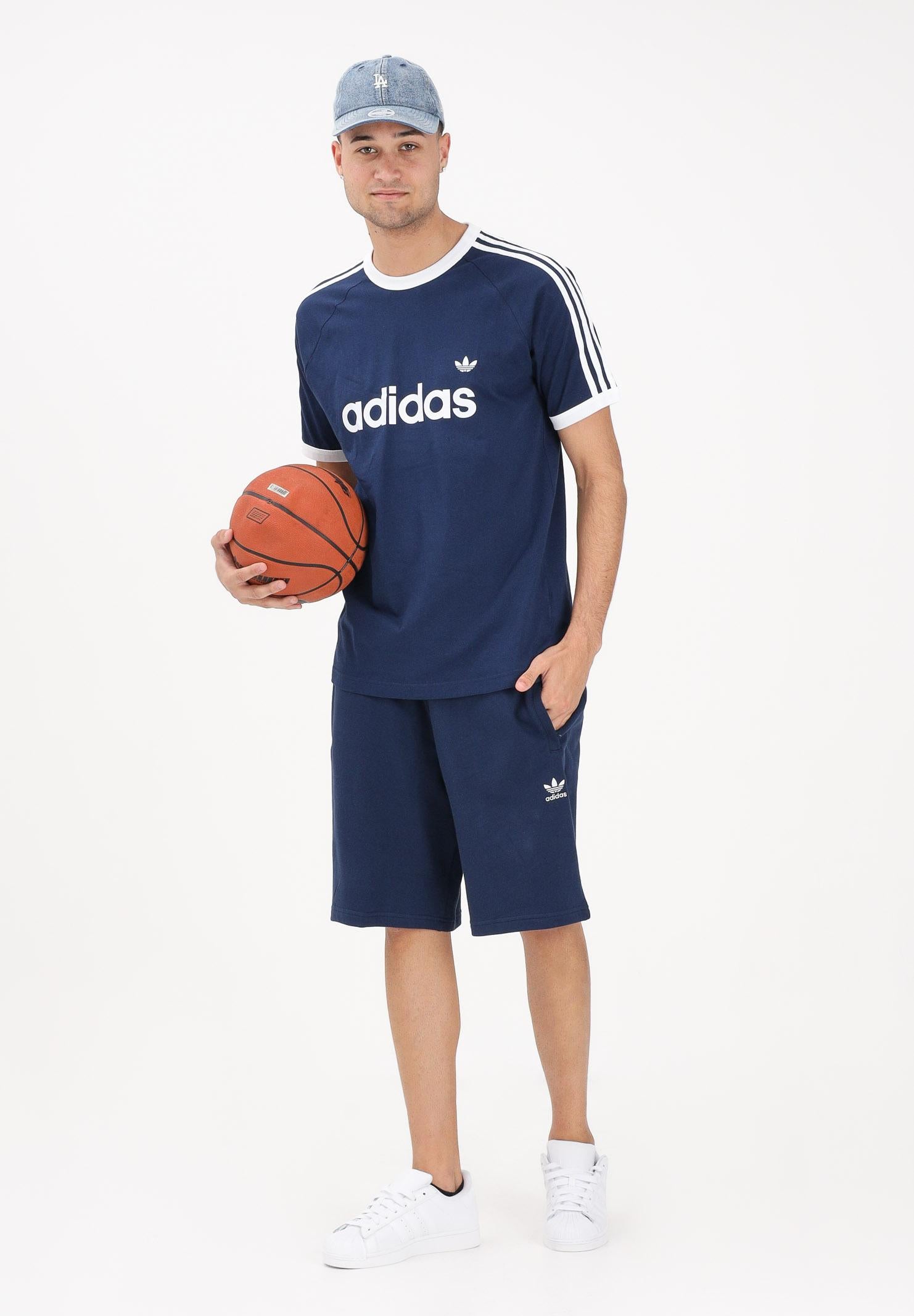ADIDAS ORIGINALS Shorts sportivo Essentials Trefoil blu da uomo IY8521 . ADIDAS ORIGINALS