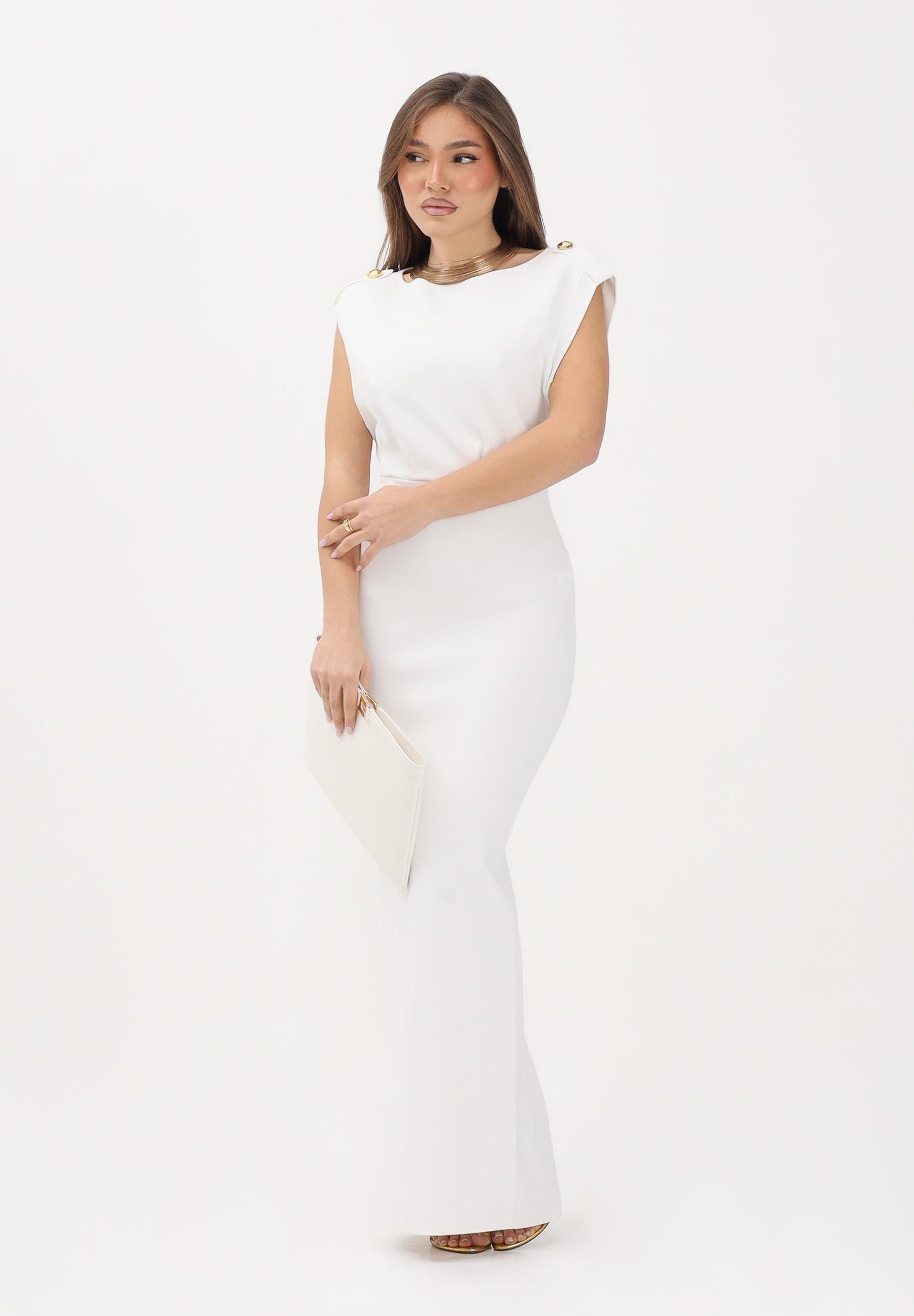 ELISABETTA FRANCHI Abito midi avorio da donna AM30B62E2 360 ELISABETTA FRANCHI