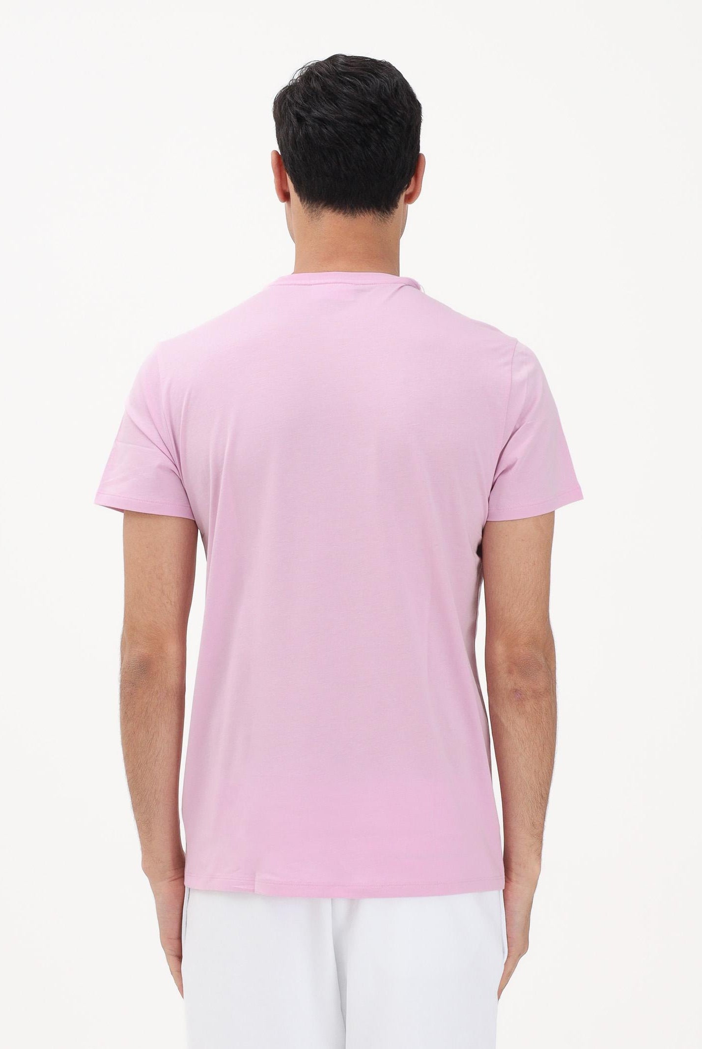 LACOSTE T-shirt a manica corta rosa per uomo e donna con patch logo TH6709 Z4H LACOSTE