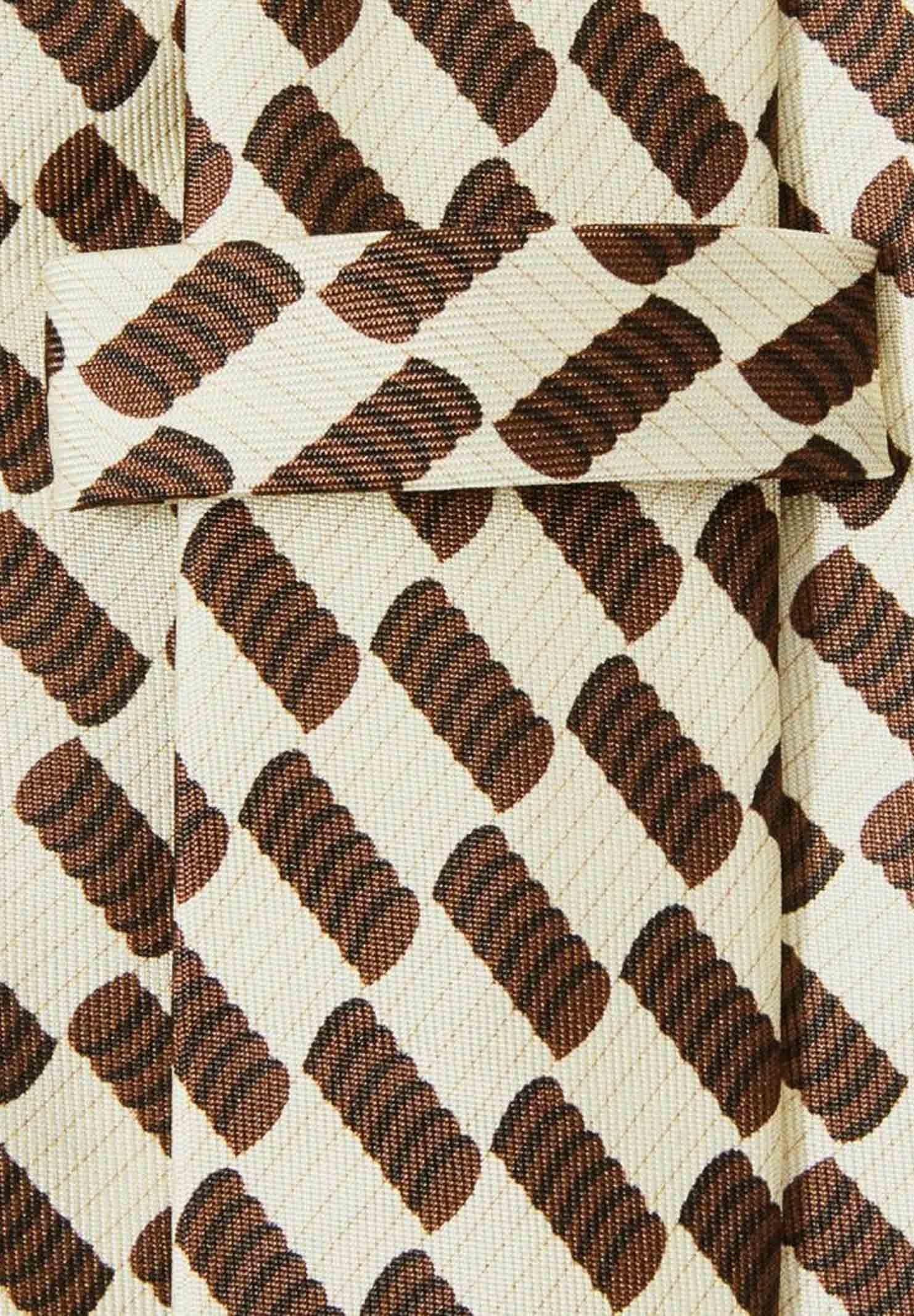 SELECTED HOMME Cravatta panna da uomo in seta stampata 16097282 Demitasse SELECTED HOMME