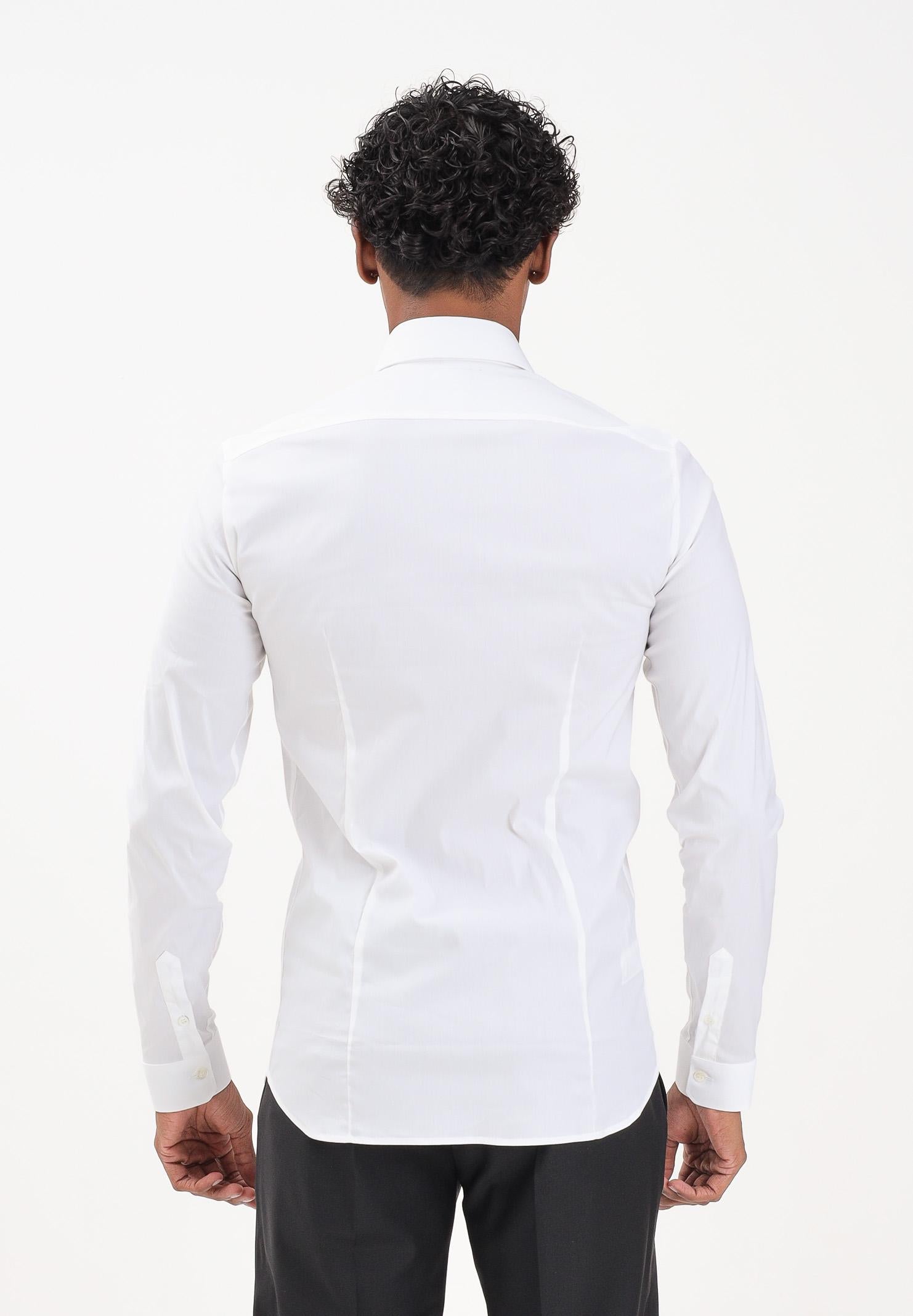 PATRIZIA PEPE Camicia a maniche lunghe bianca da uomo 5C0055A01 W103 PATRIZIA PEPE