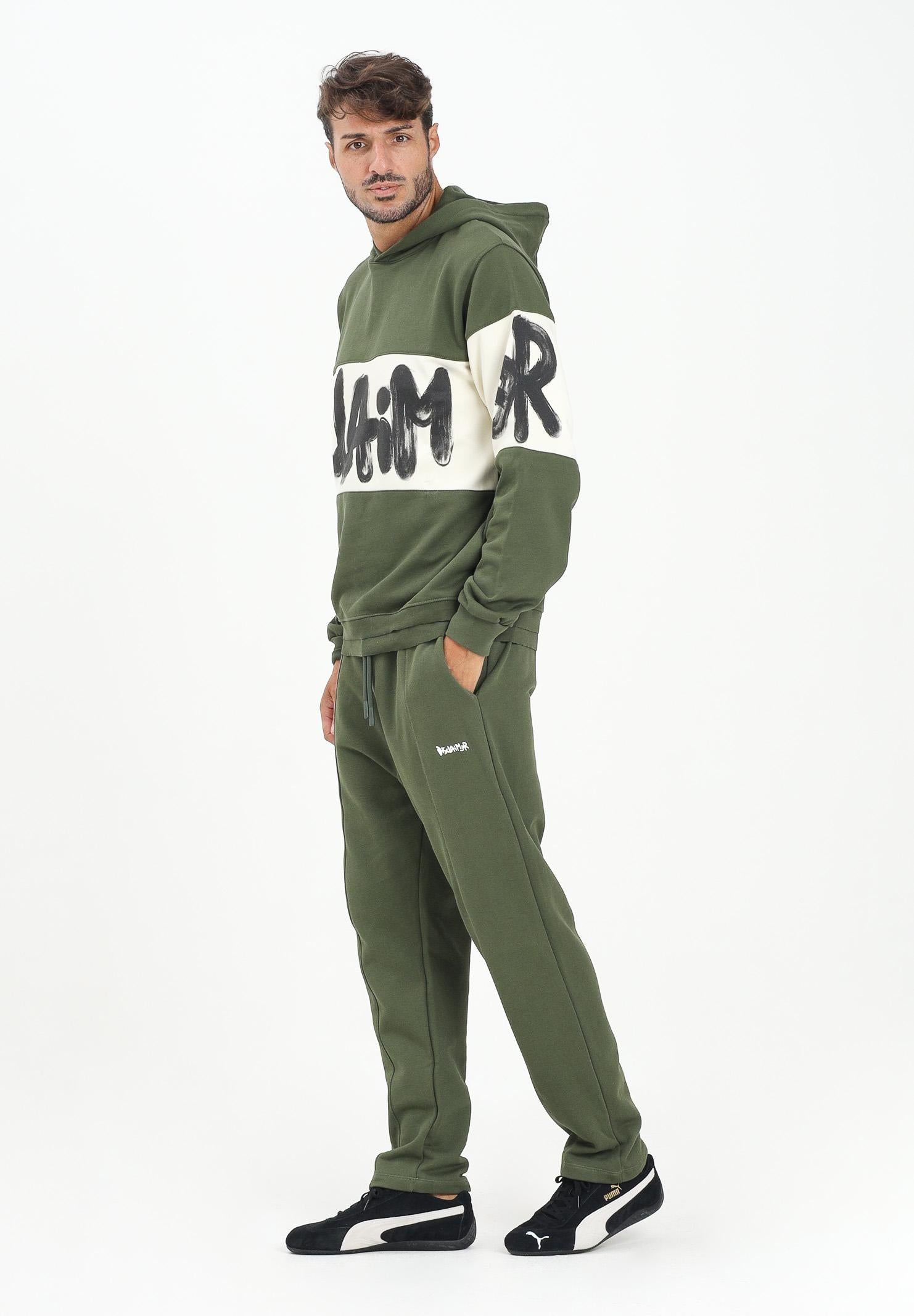 DISCLAIMER Pantalone sportivo verde da uomo con logo 25IDS54808 VE DISCLAIMER