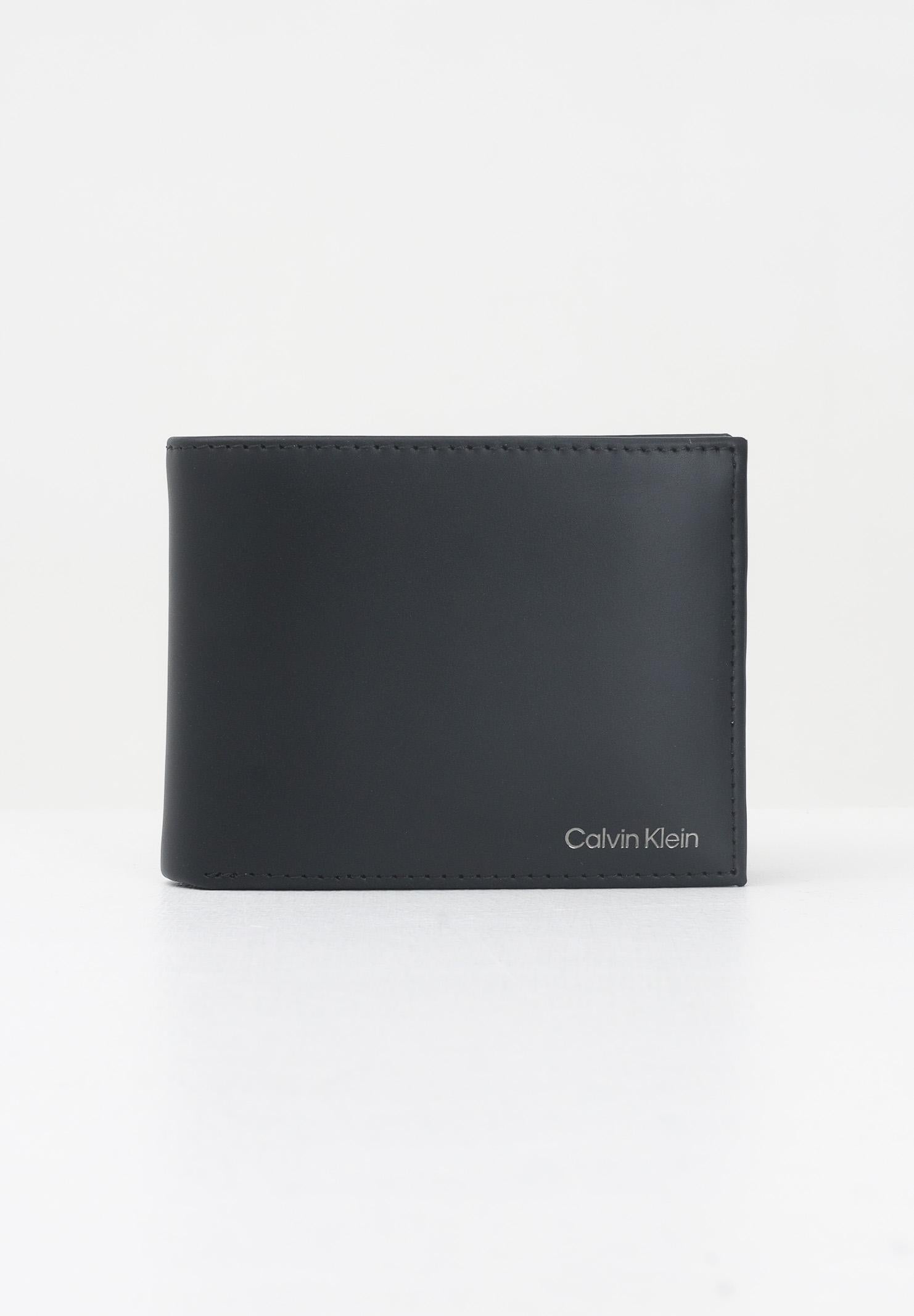 CALVIN KLEIN Portafogli nero da uomo con logo LV04D1105G UB1 CALVIN KLEIN
