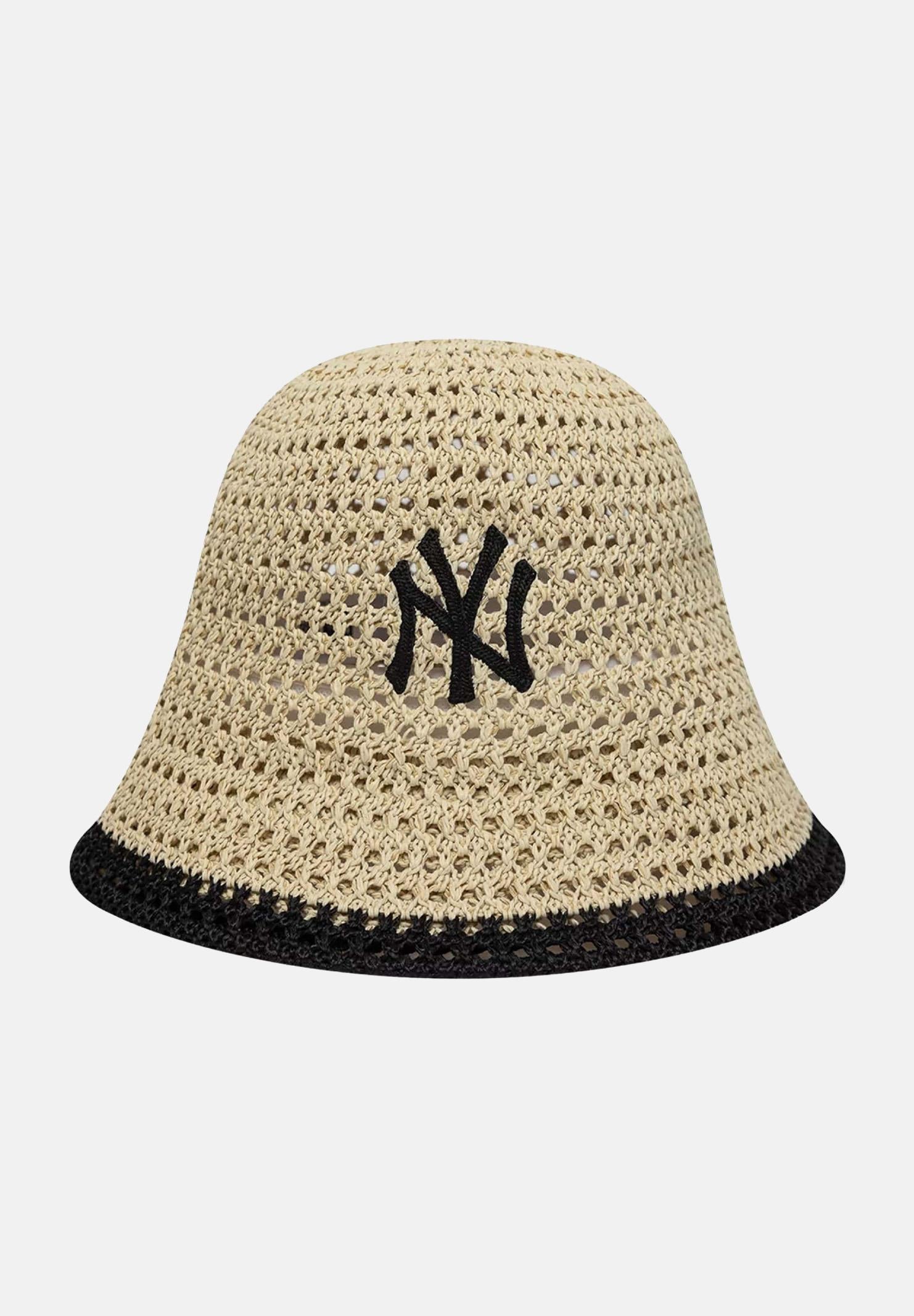 NEW ERA Bucket New York Yankees MLB Knitted Explorer beige e nero da donna 60856308 . NEW ERA
