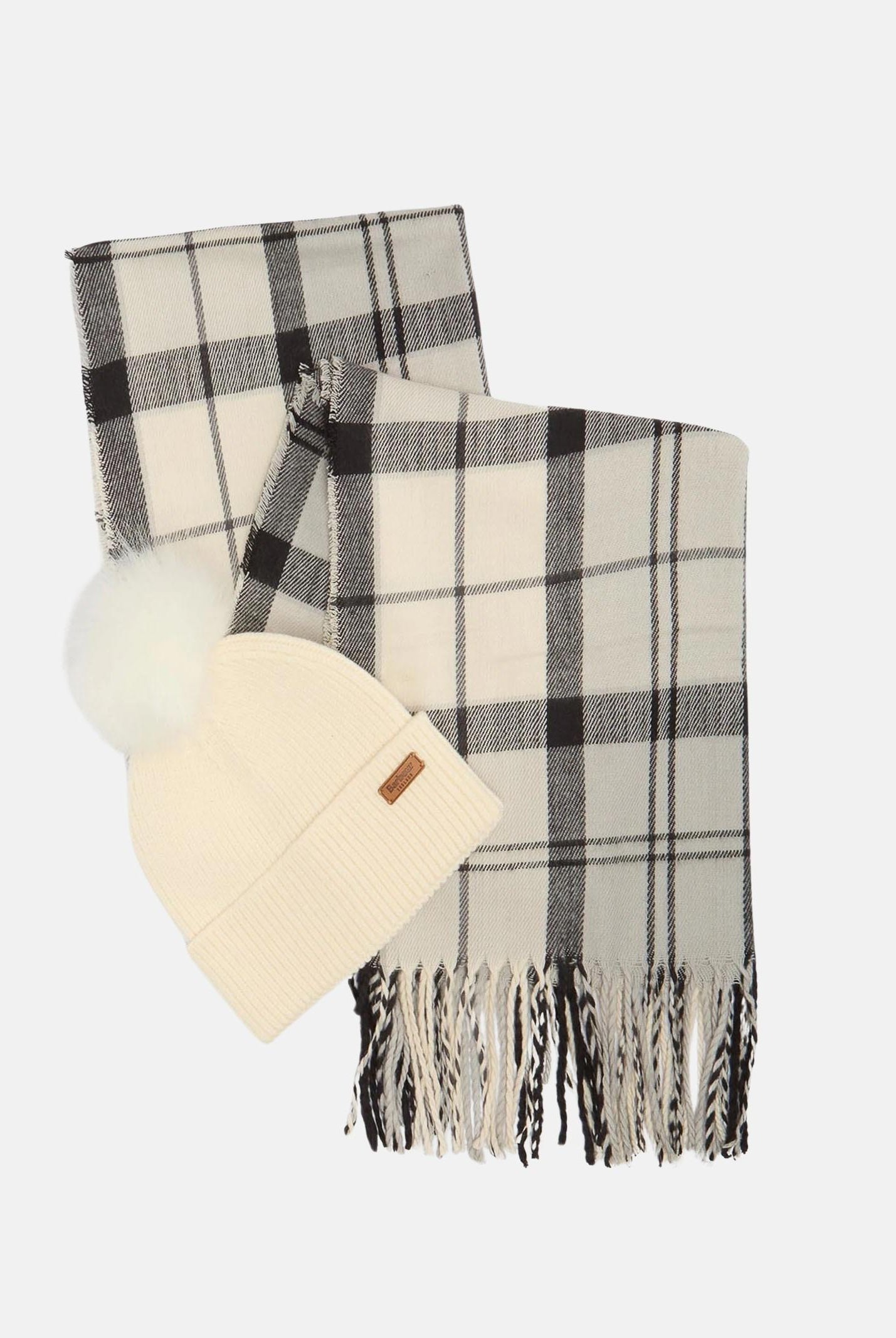 BARBOUR Set regalo Barbour Dover Beanie & Hailes Scarf panna per uomo e donna 252MLGS0054 GY31 BARBOUR