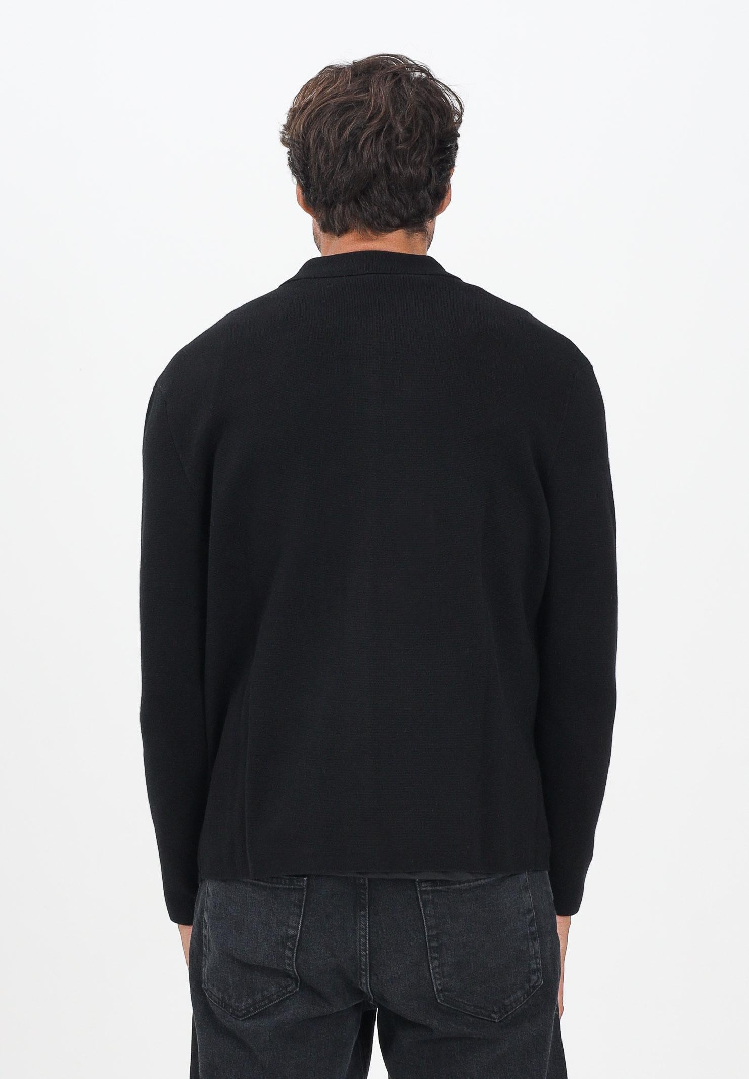 SELECTED HOMME Cardigan nero da uomo 16096549 Black SELECTED HOMME