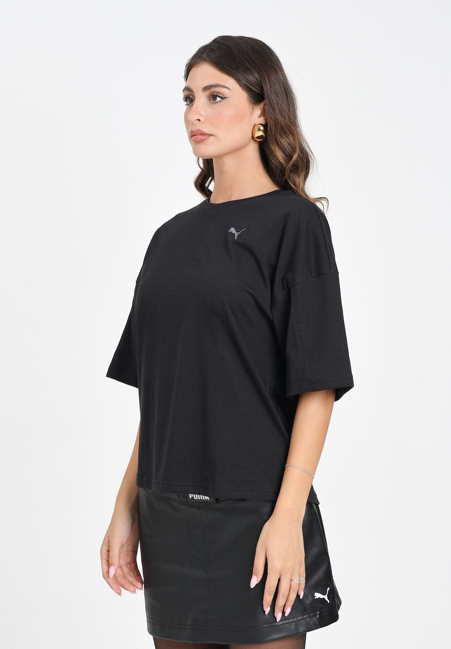 PUMA T-shirt a manica corta Her Oversized nera da donna 688148 01 PUMA