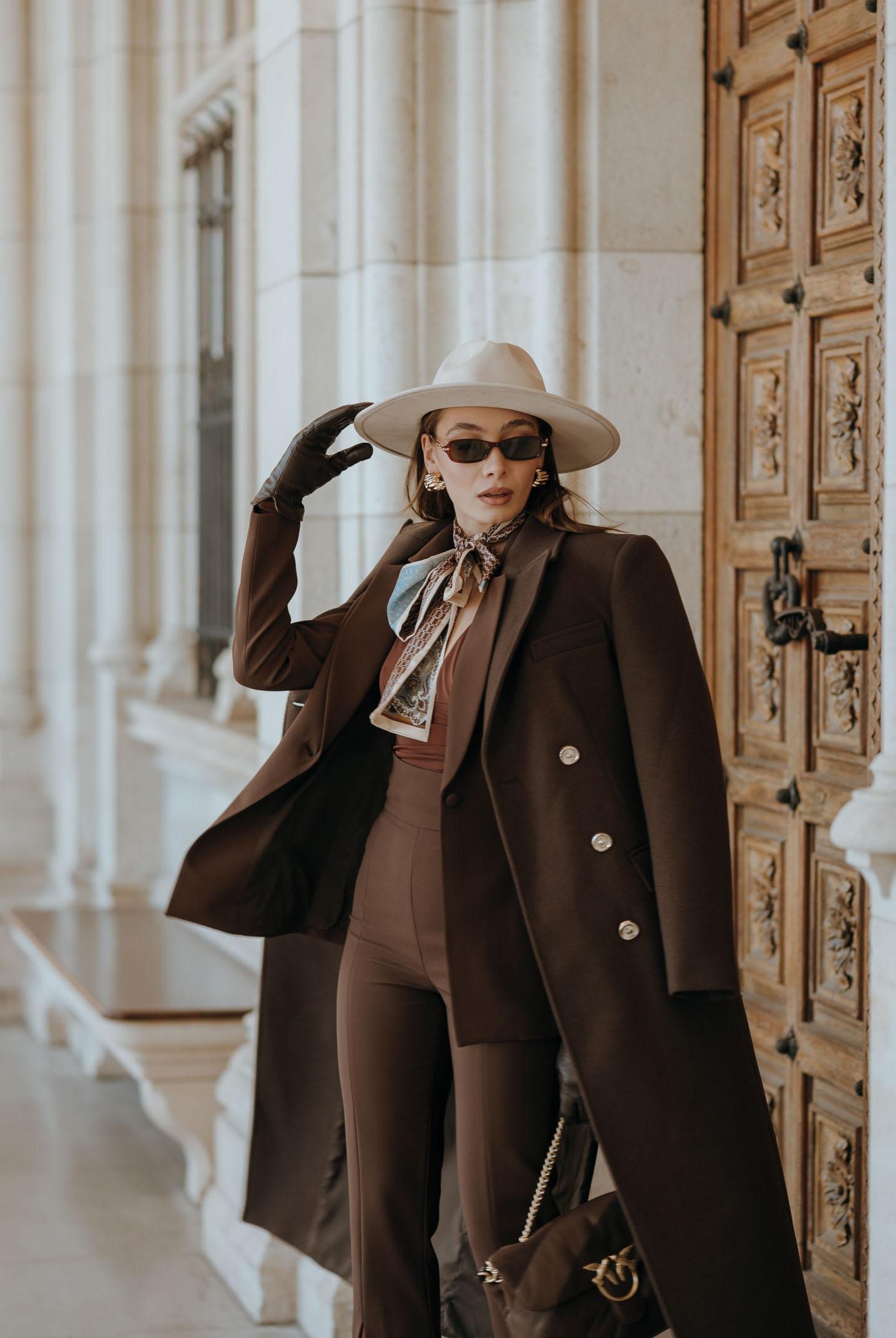 SANTAS Cappotto lungo ÉCLIPSE marrone da donna PV2623 MA SANTAS