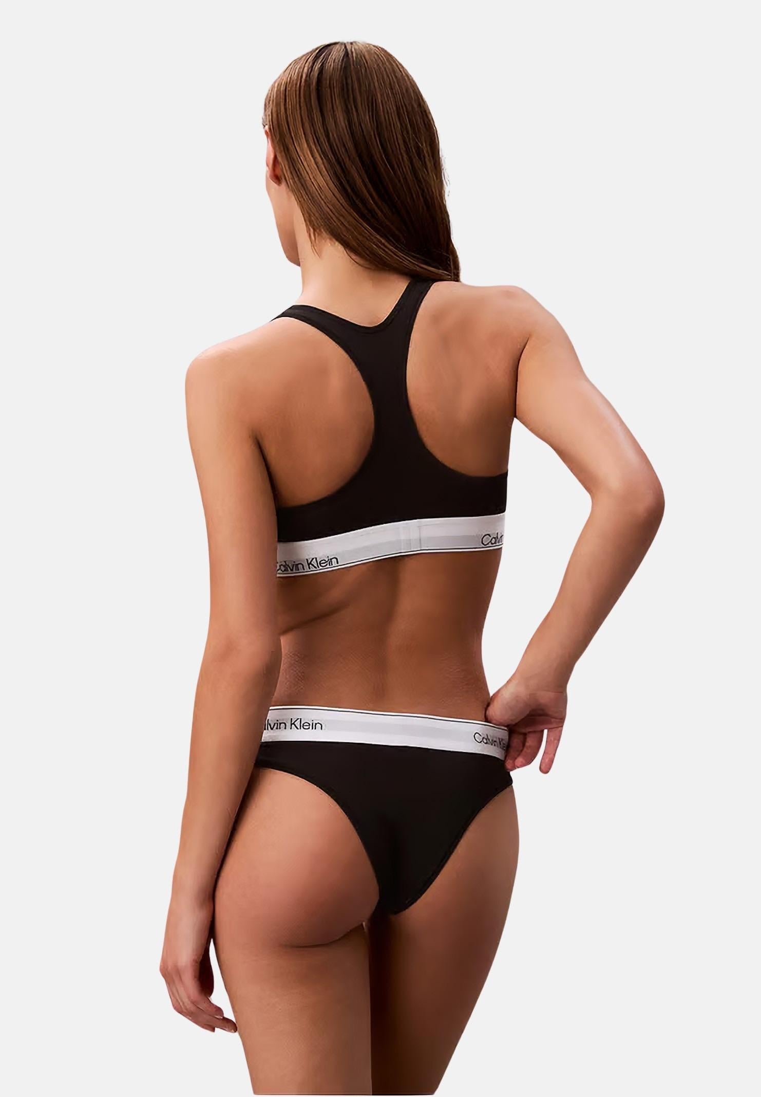 CALVIN KLEIN Slip nero da donna con fascia elastica logata LV00QF8522 UB1 CALVIN KLEIN