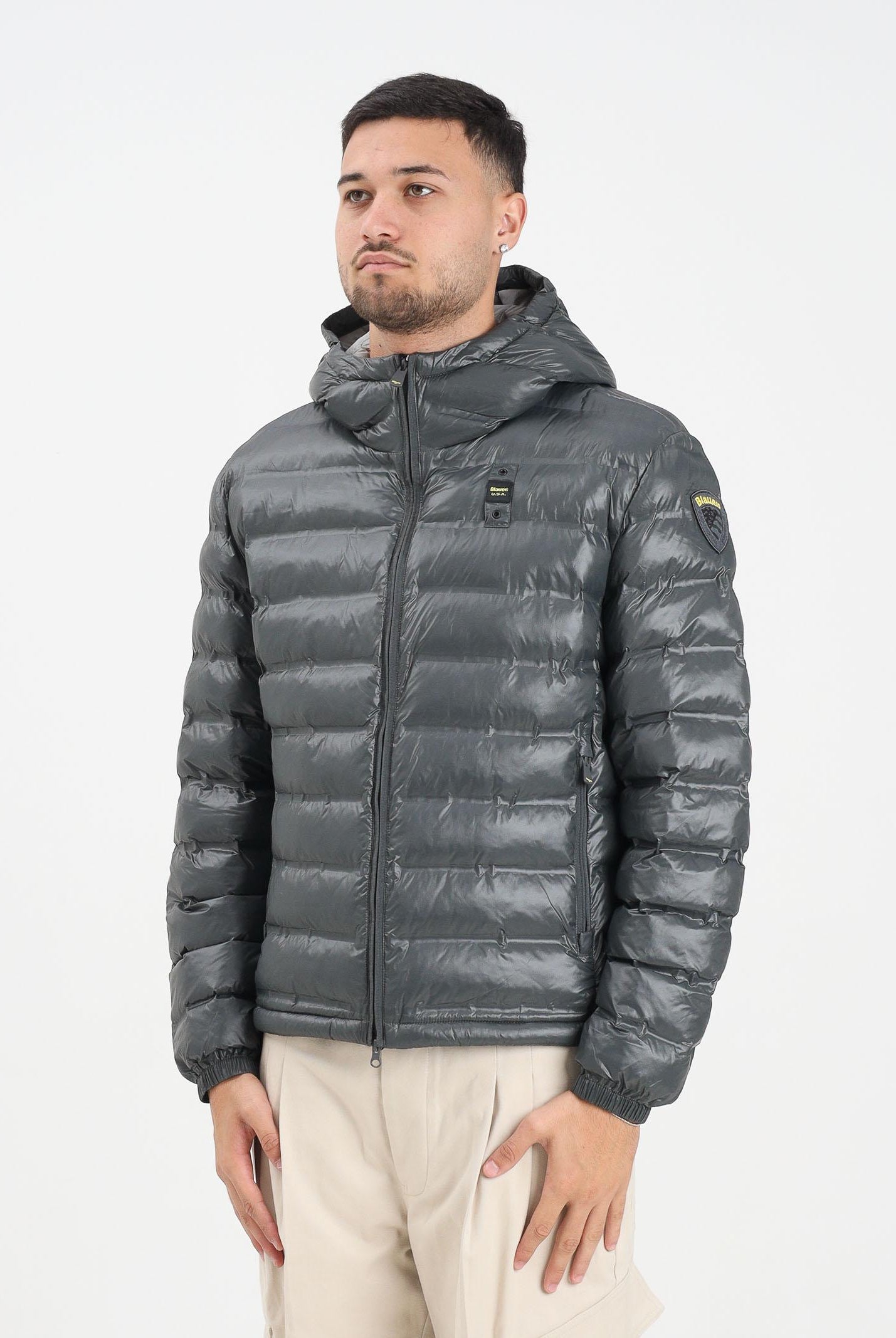 BLAUER Piumino CHARLES grigio antracite da uomo 25WBLUC02132-007284 978GG BLAUER