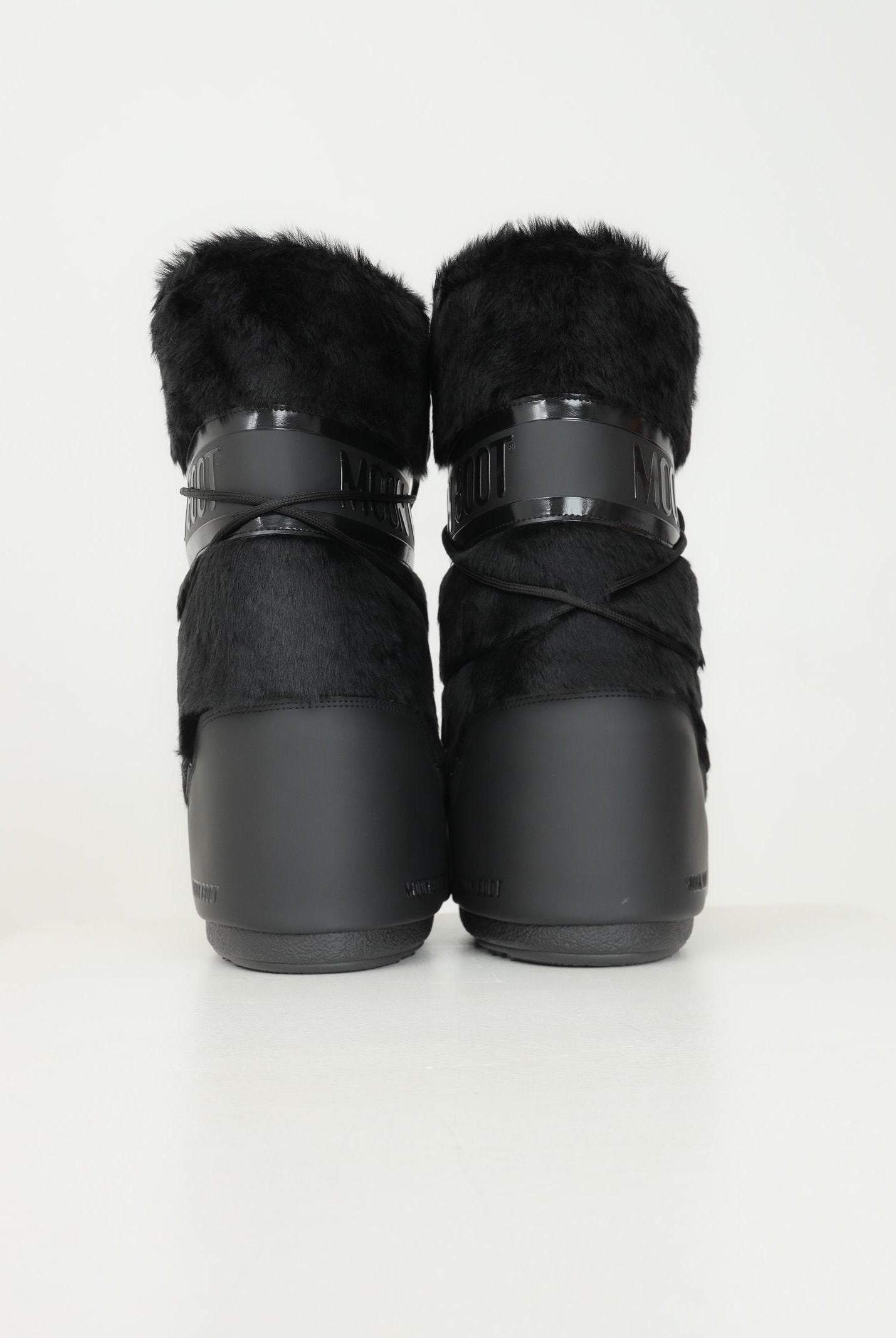 MOON BOOT Stivali da neve ICON in ecopelliccia nera da donna 80D1408900 N001 MOON BOOT