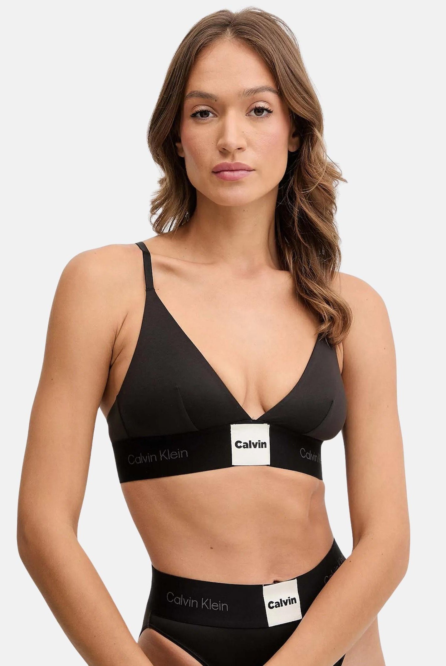 CALVIN KLEIN Bralette Calvin Klein Graphic nera da donna LV00QF8610 UB1 CALVIN KLEIN
