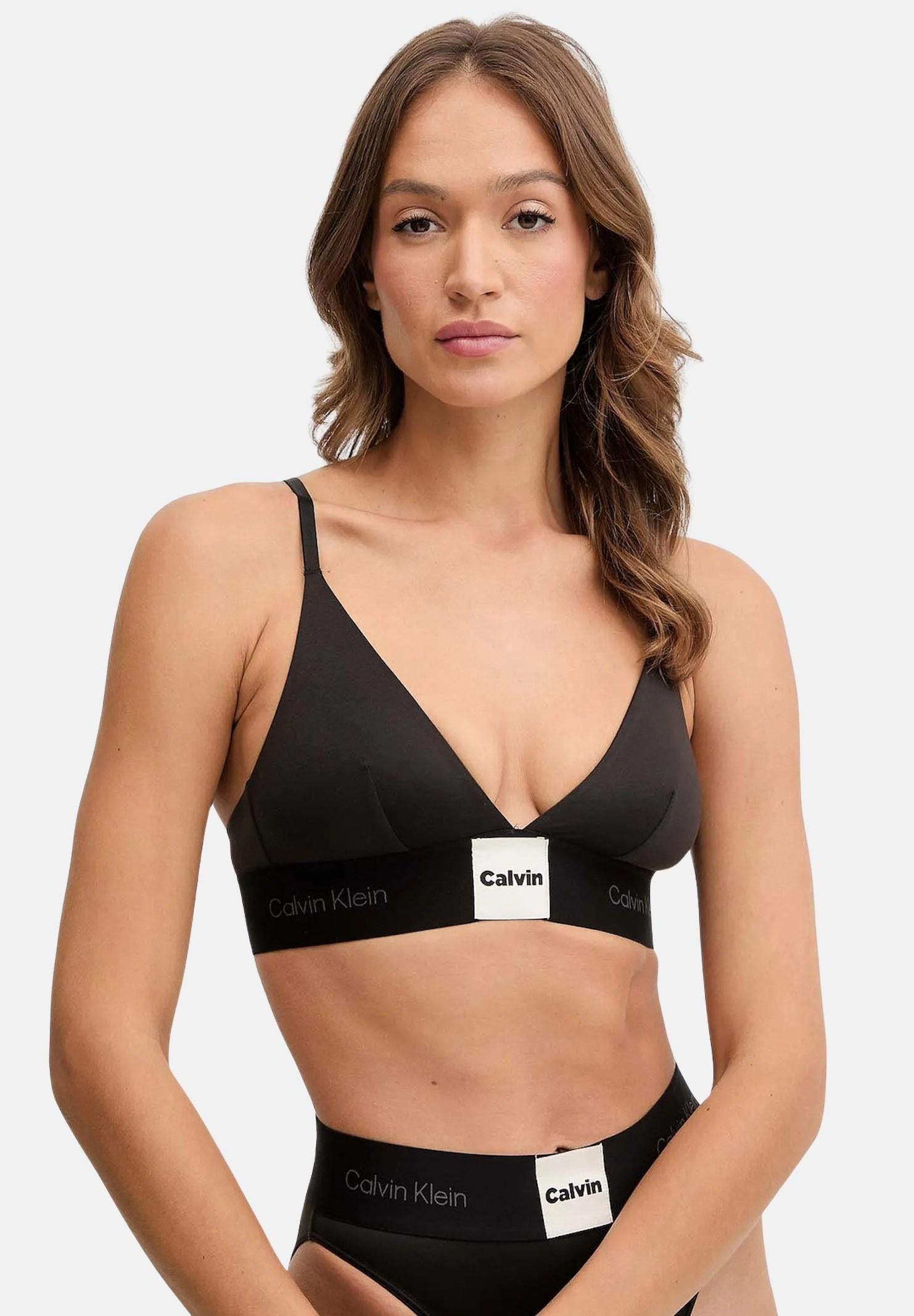 CALVIN KLEIN Bralette Calvin Klein Graphic nera da donna LV00QF8610 UB1 CALVIN KLEIN