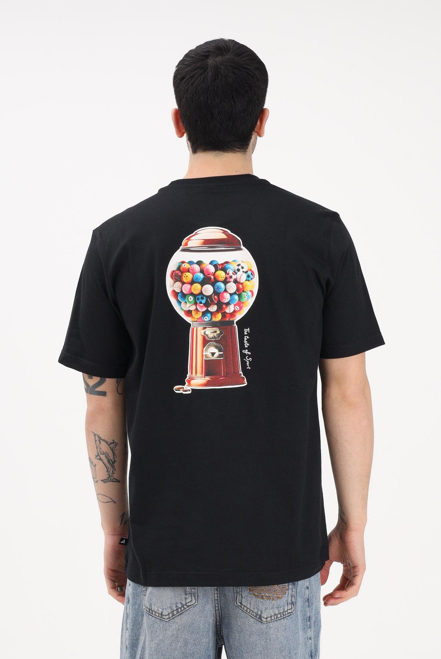 ADIDAS PERFORMANCE T-shirt a manica corta nera da uomo con grafica Snack Bubble Gum KD3933 . ADIDAS PERFORMANCE