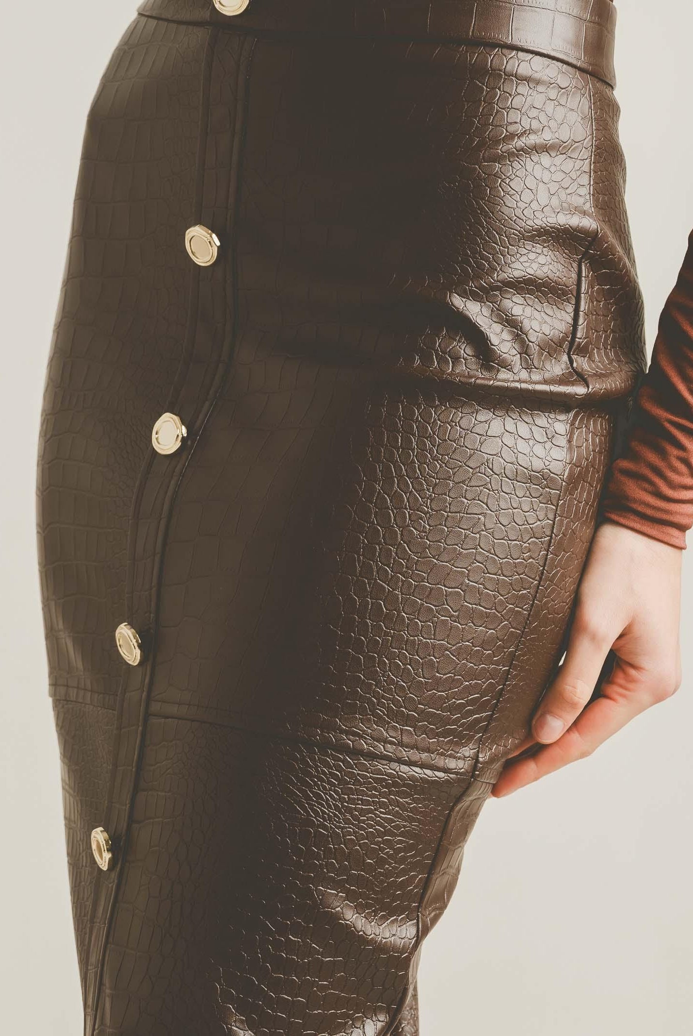 SANTAS Gonna midi BELLE ÉTOILE marrone da donna PV2610 MA SANTAS