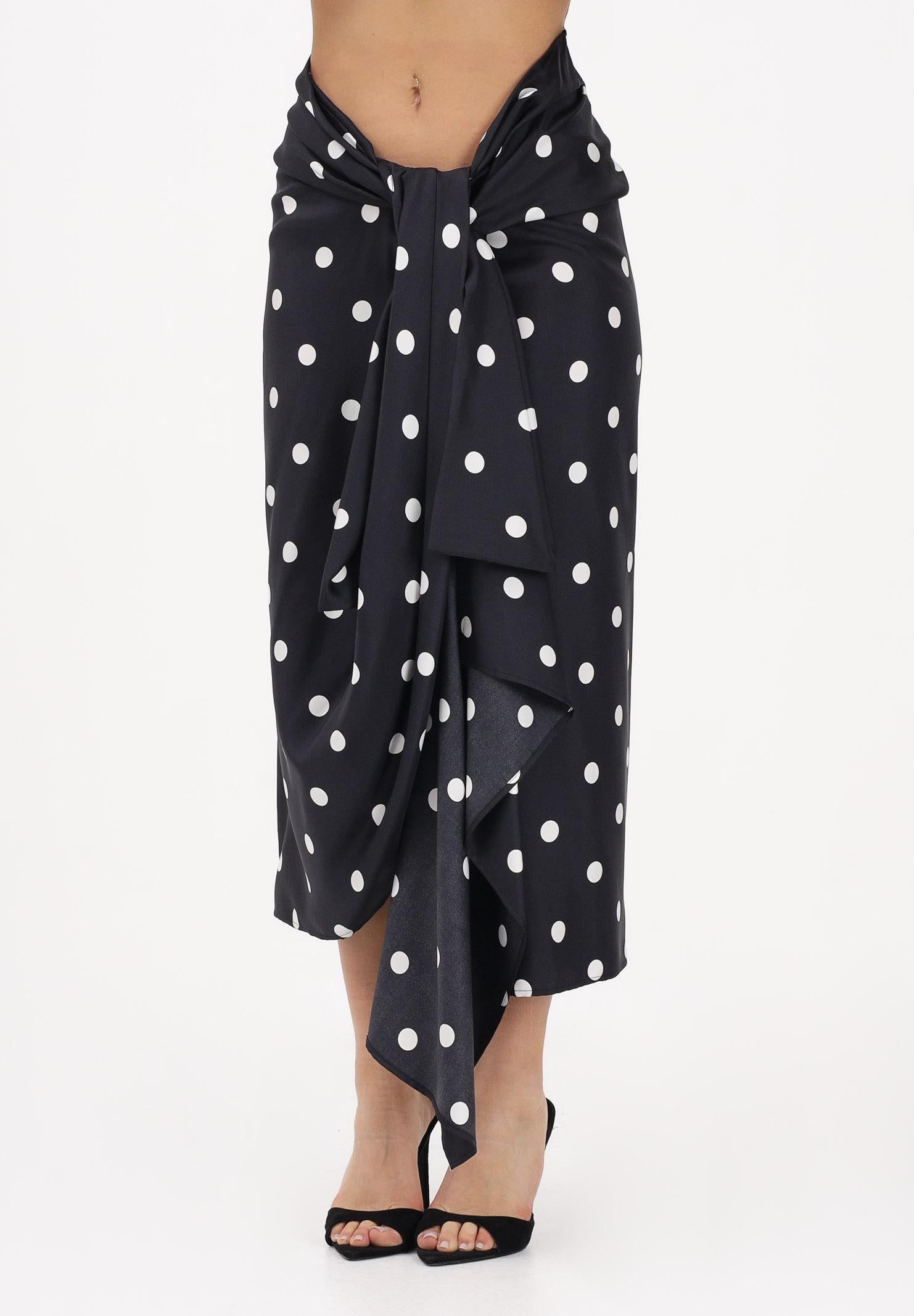 SPORTMAX Gonna midi SPXGENTILE nera da donna con stampa a pois 2612101012600 003 SPORTMAX